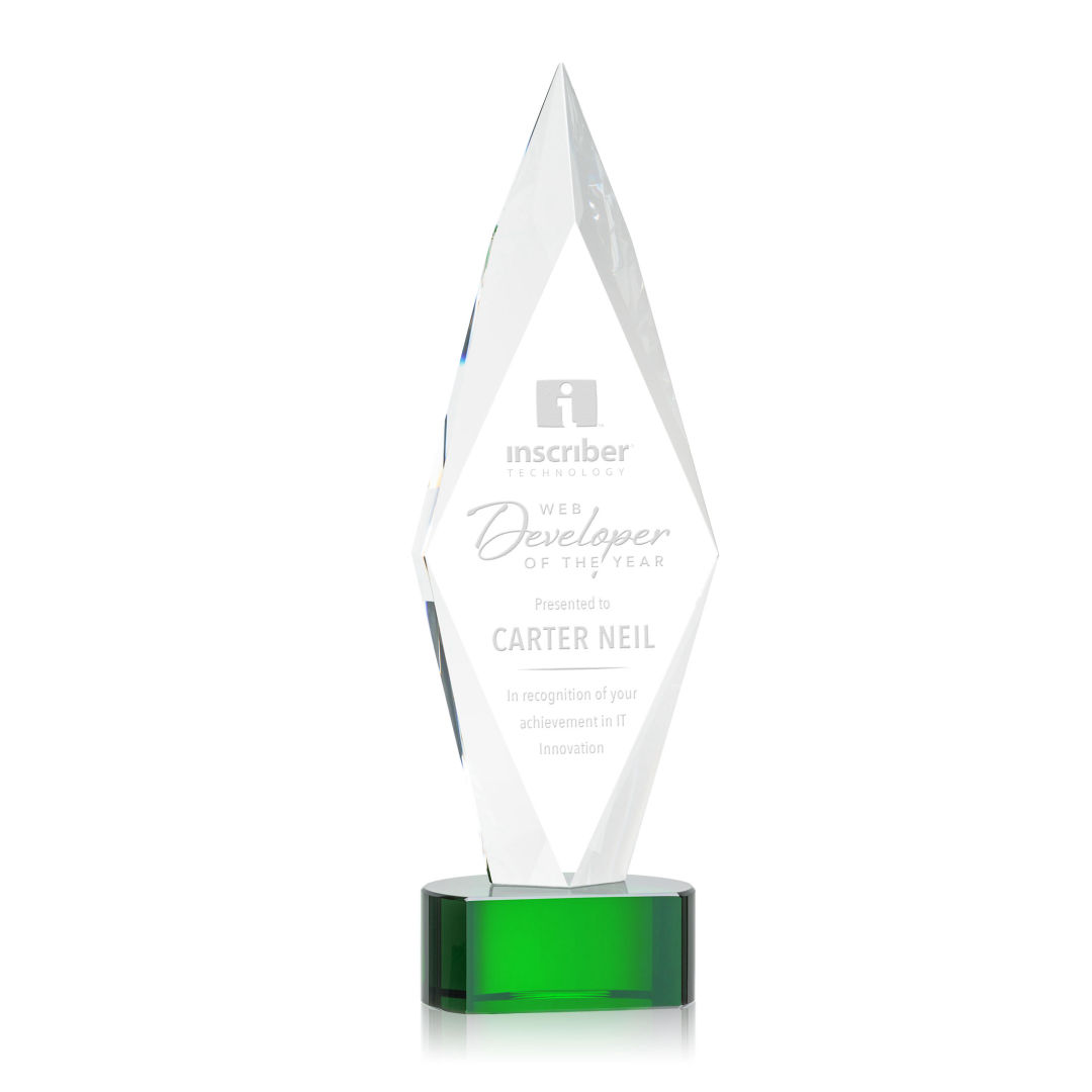 Manilow Award on Paragon Base - Green 7