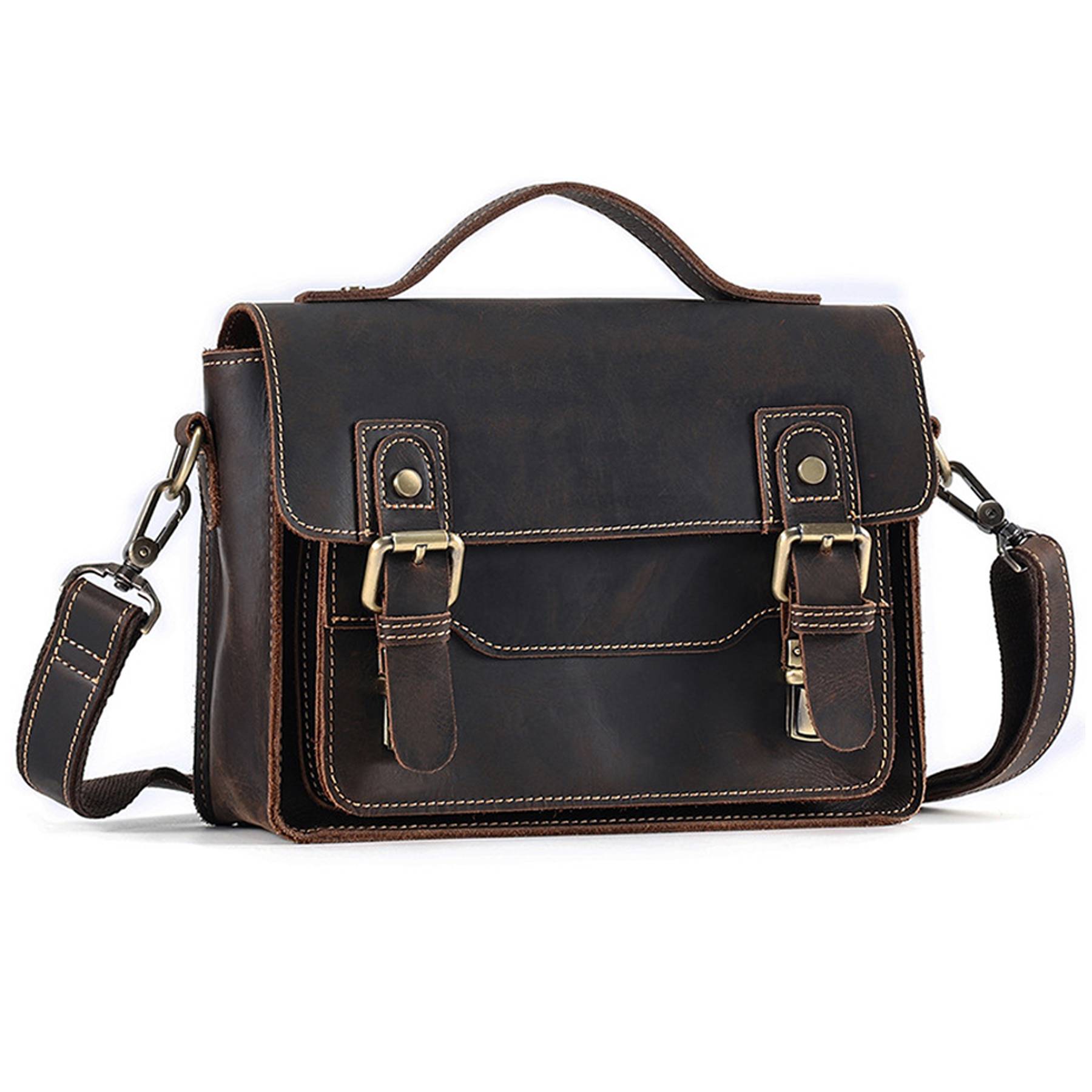 Vintage Leather Messenger Bag 2