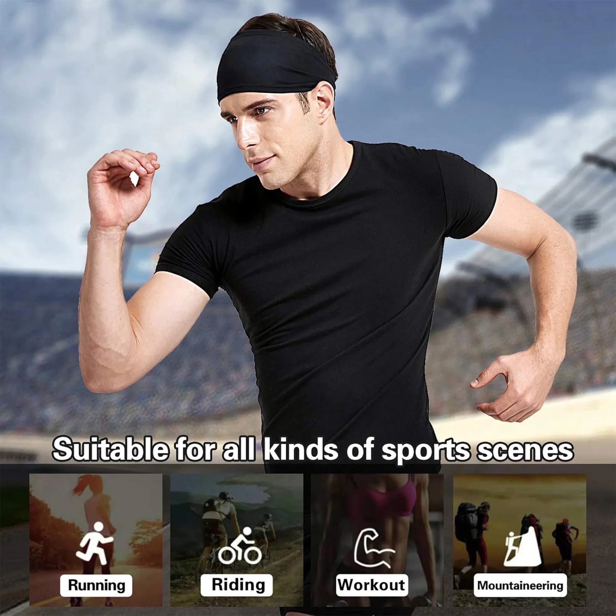 Anti-Slip Sweatproof Sports Headband 3