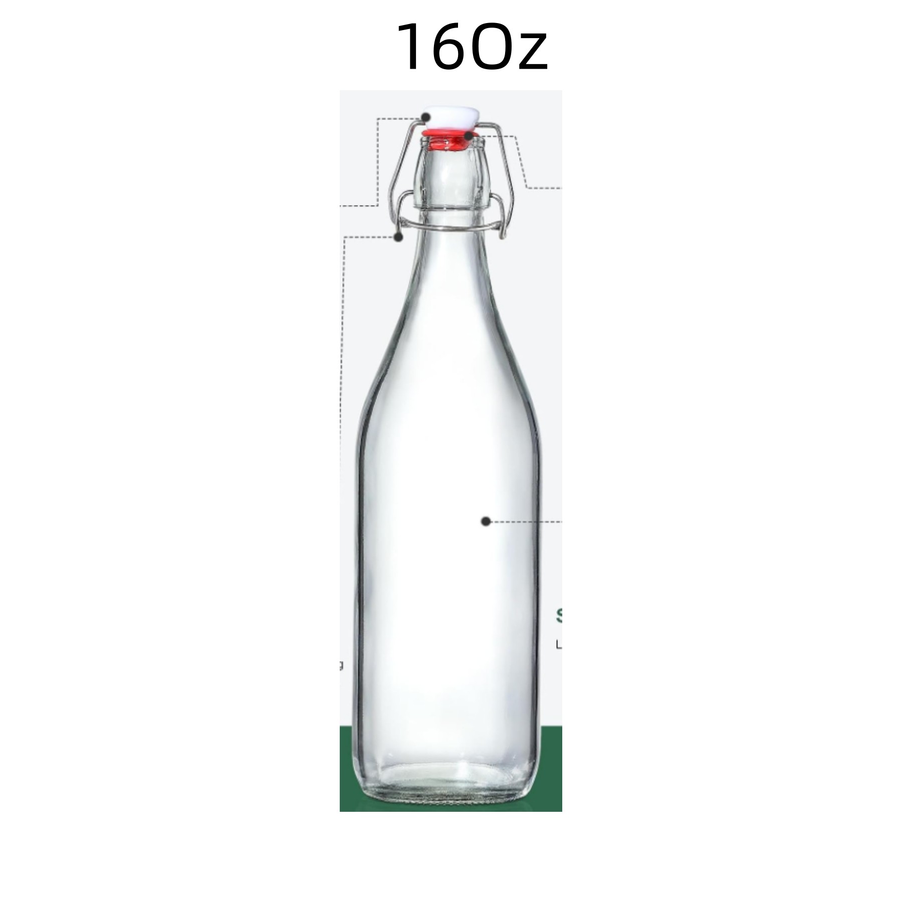 16Oz Swing Top Glass Bottles 2
