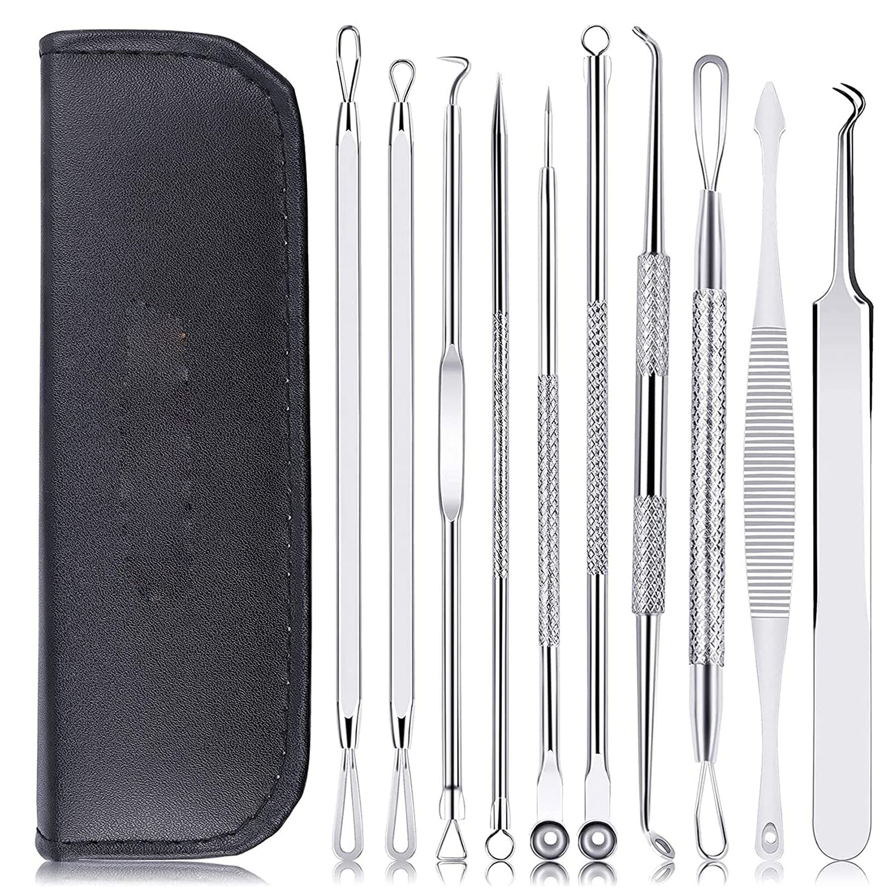 10 Pcs Blackhead Remover Pimple Popper Tool Kit