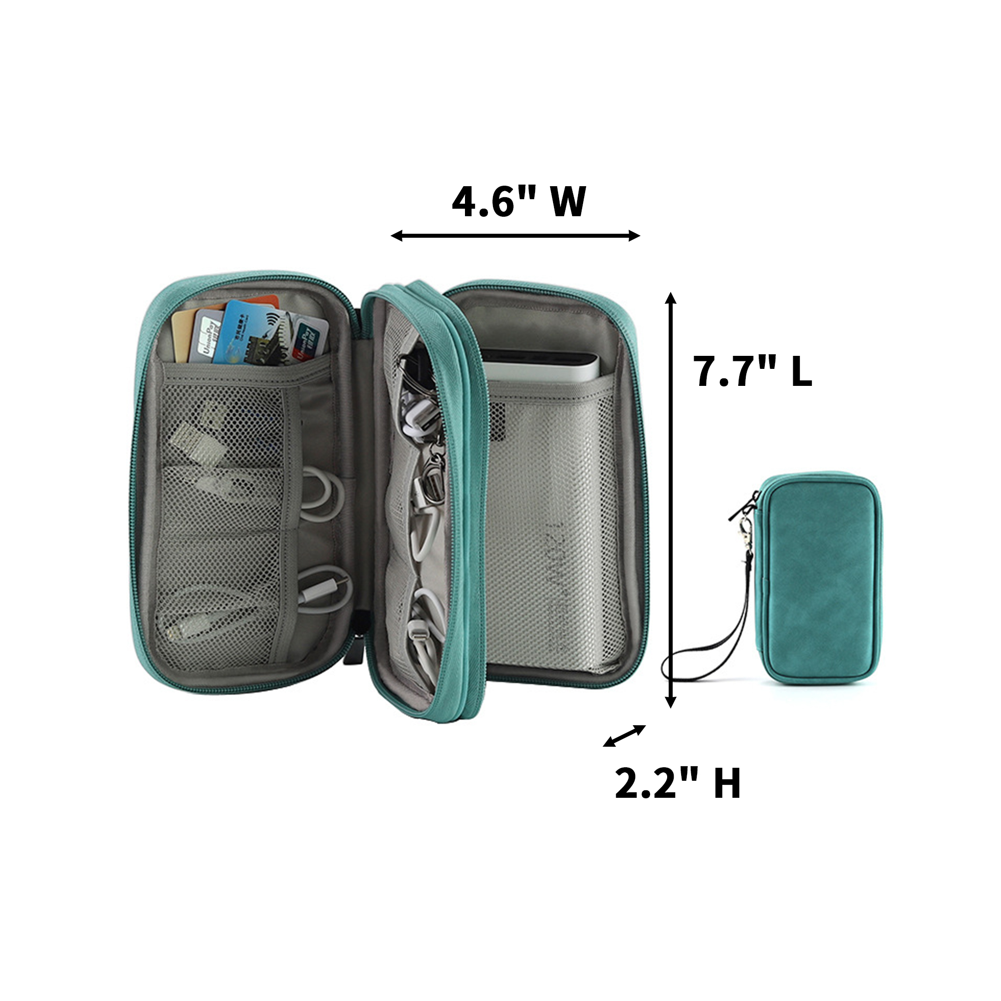 Polyurethane Digital Accessory Storage Case With Zipper 1