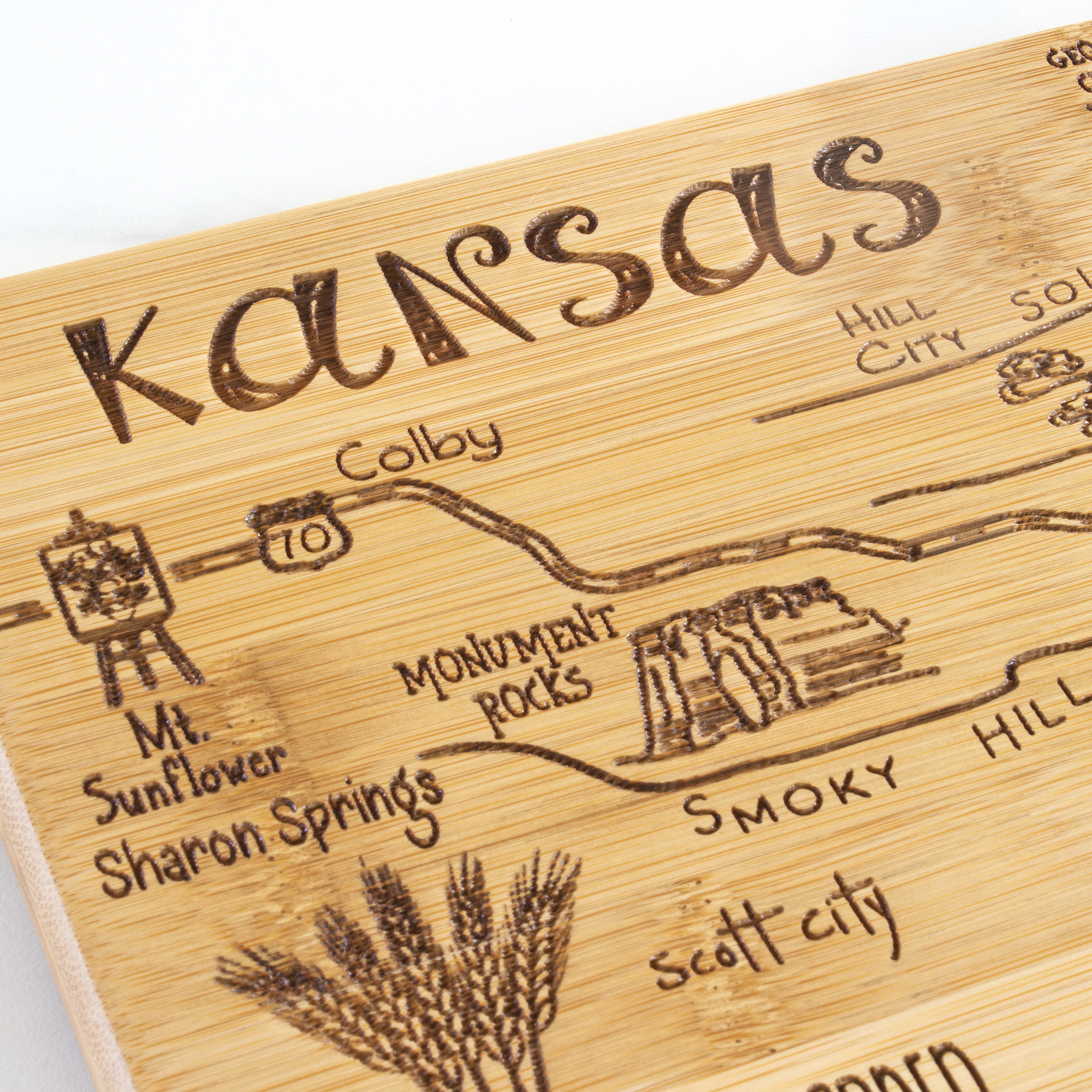 Destination Kansas Cutting & Serving Board 2