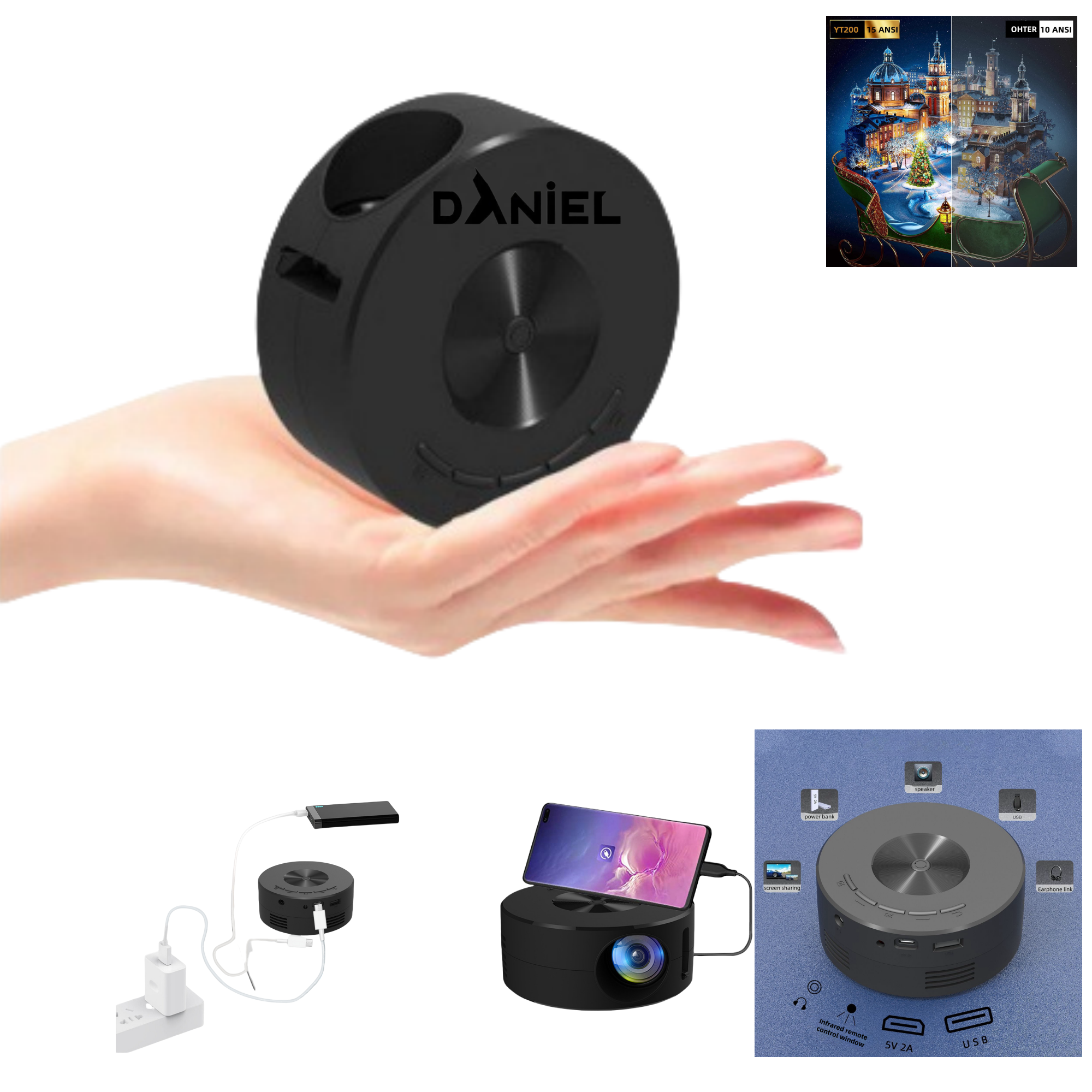 Ultra-Mini Portable Wired Projector 1
