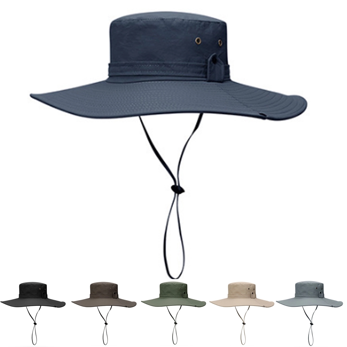 Custom Wide Brim Boonie Hat Waterproof Breathable Bucket Hat 3
