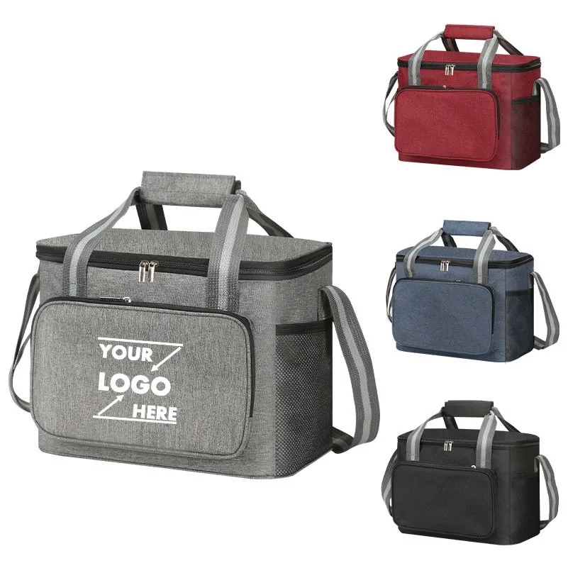 Reusable Large Insulated Lunch Bag With Shoulder Strap 3
