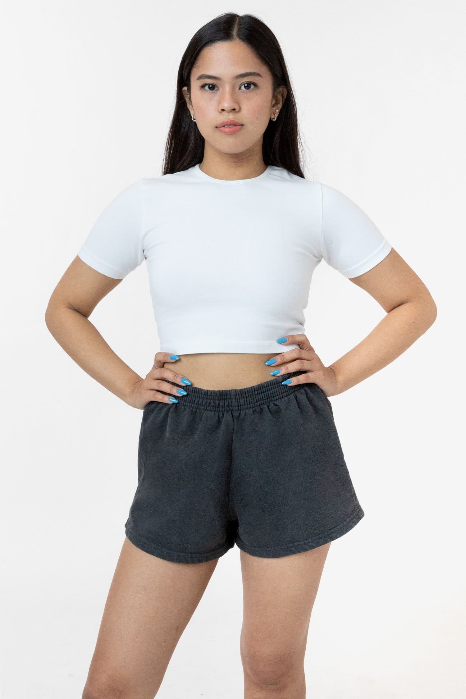 14 OZ GARMENT DYE HEAVY FLEECE SHORT SHORTS 10