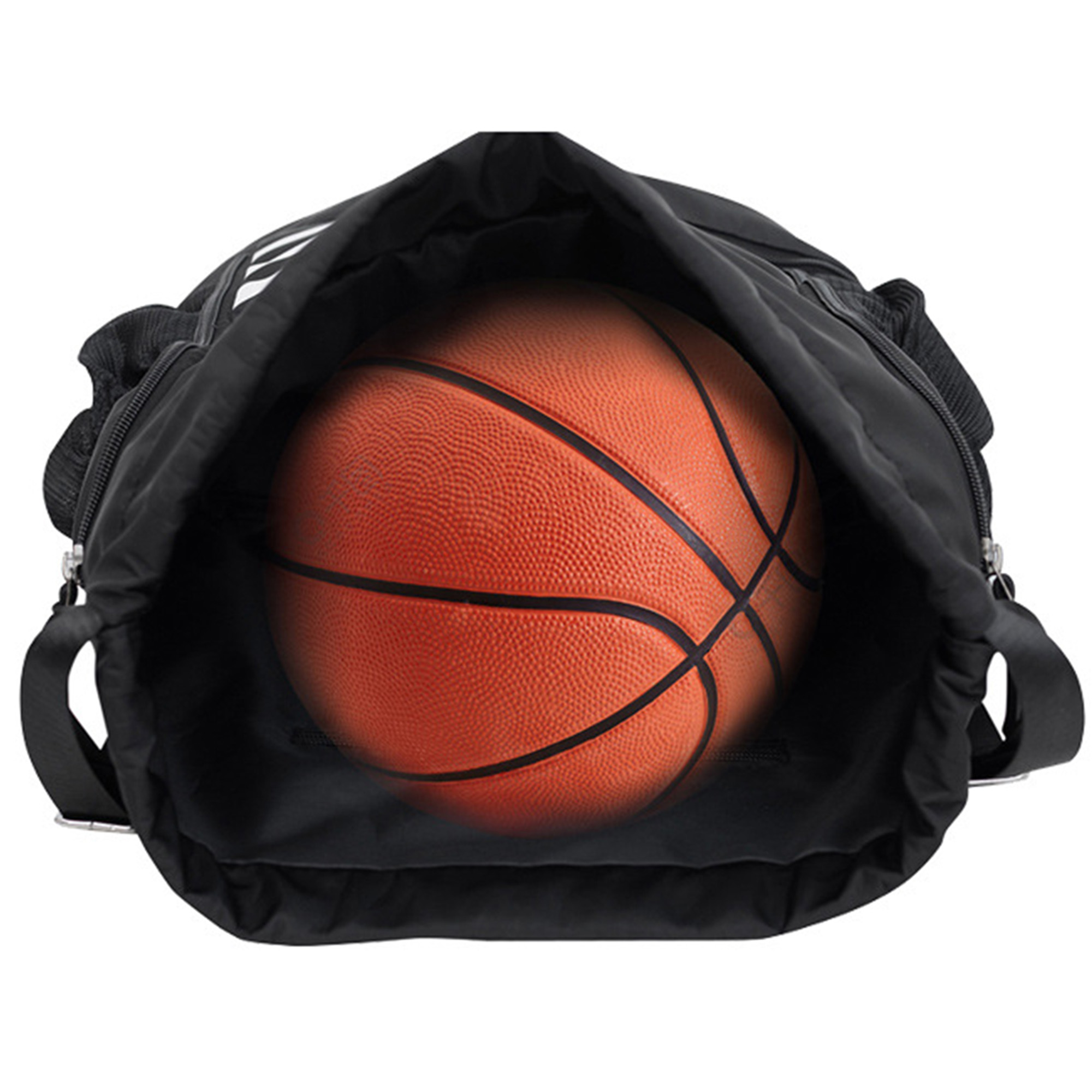 Durable Polyester Sports Drawstring Bag With Separate Shoe Storage 4