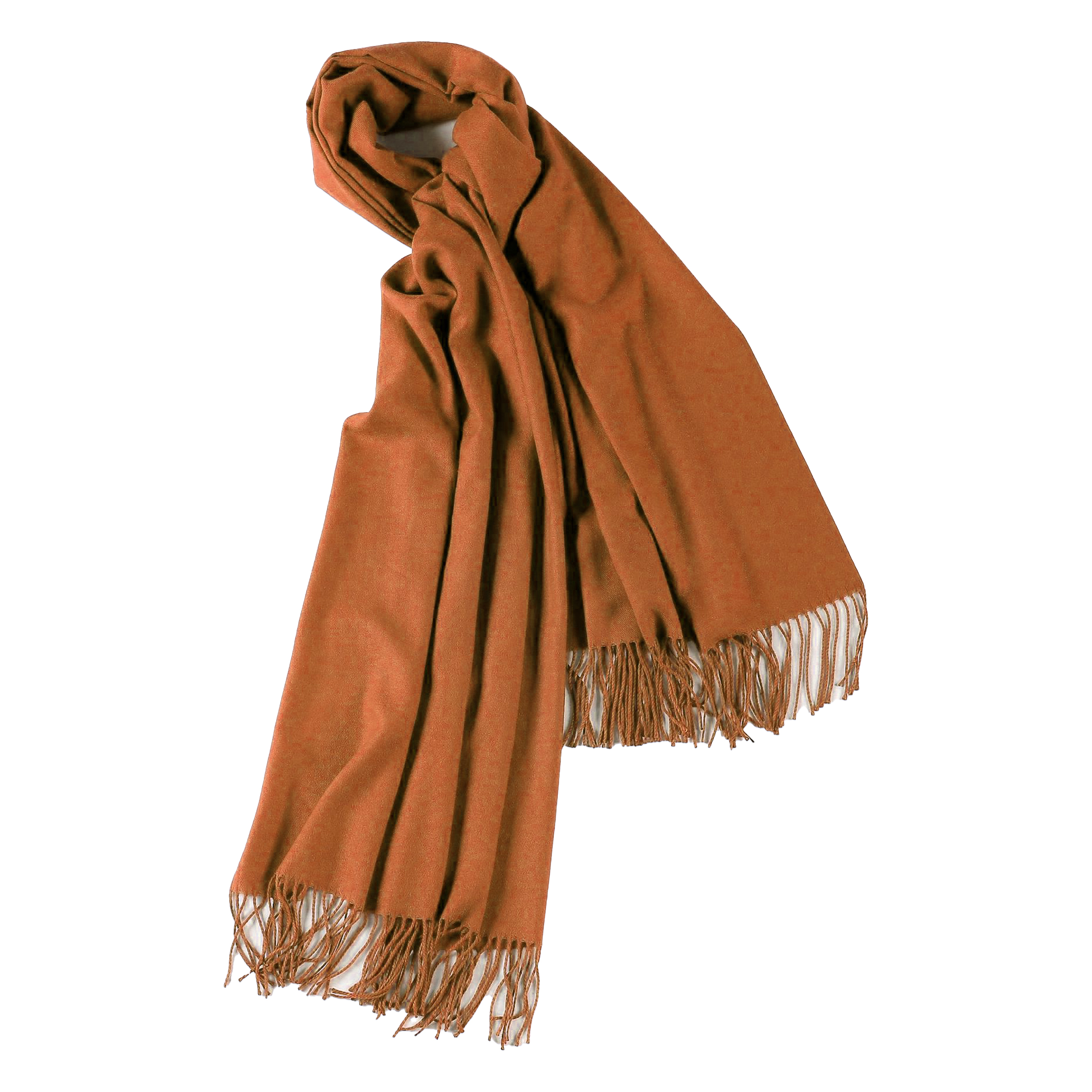 Cashmere Solid Color Scarf With Tassel 7
