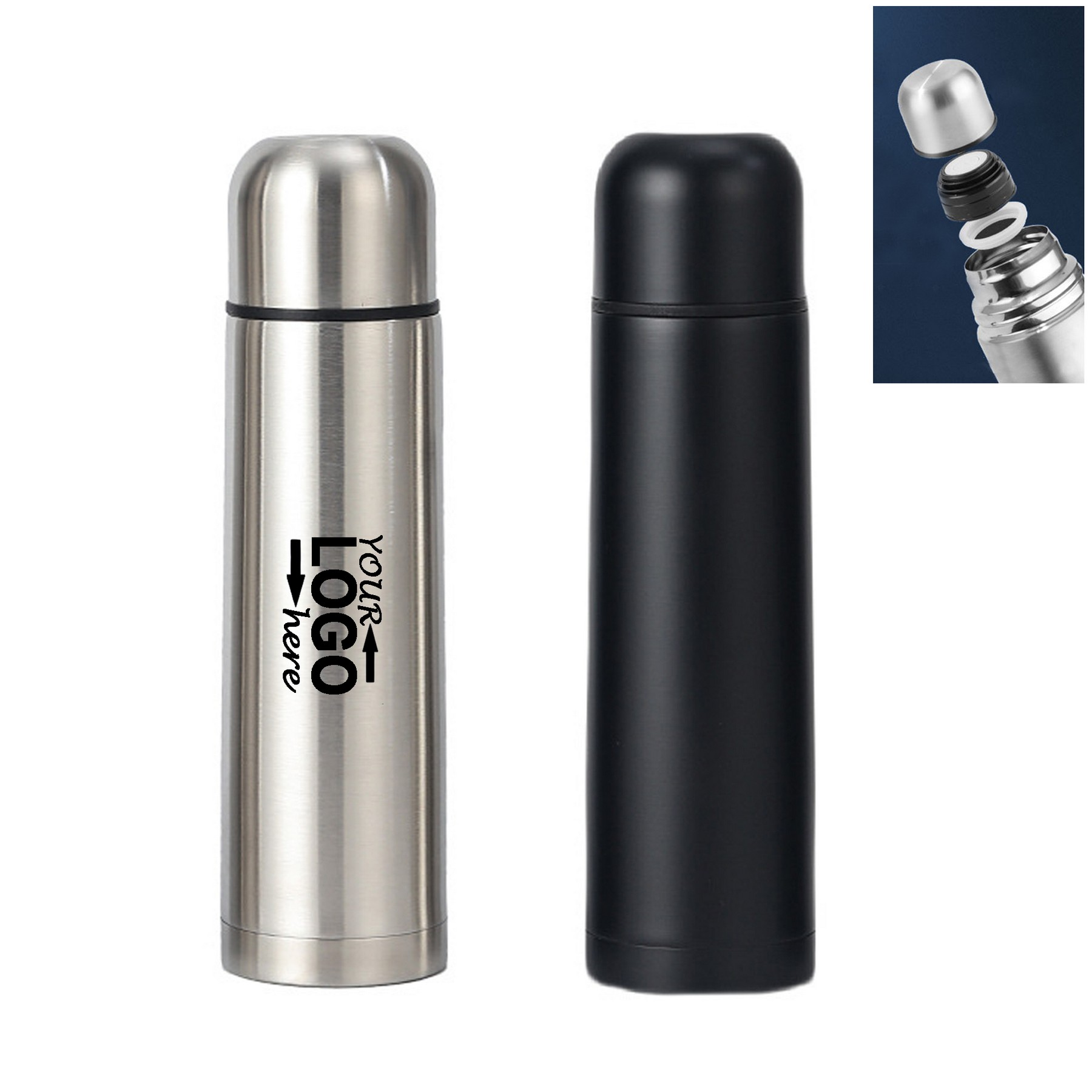 Insulated Thermal Water Bottle With Cup