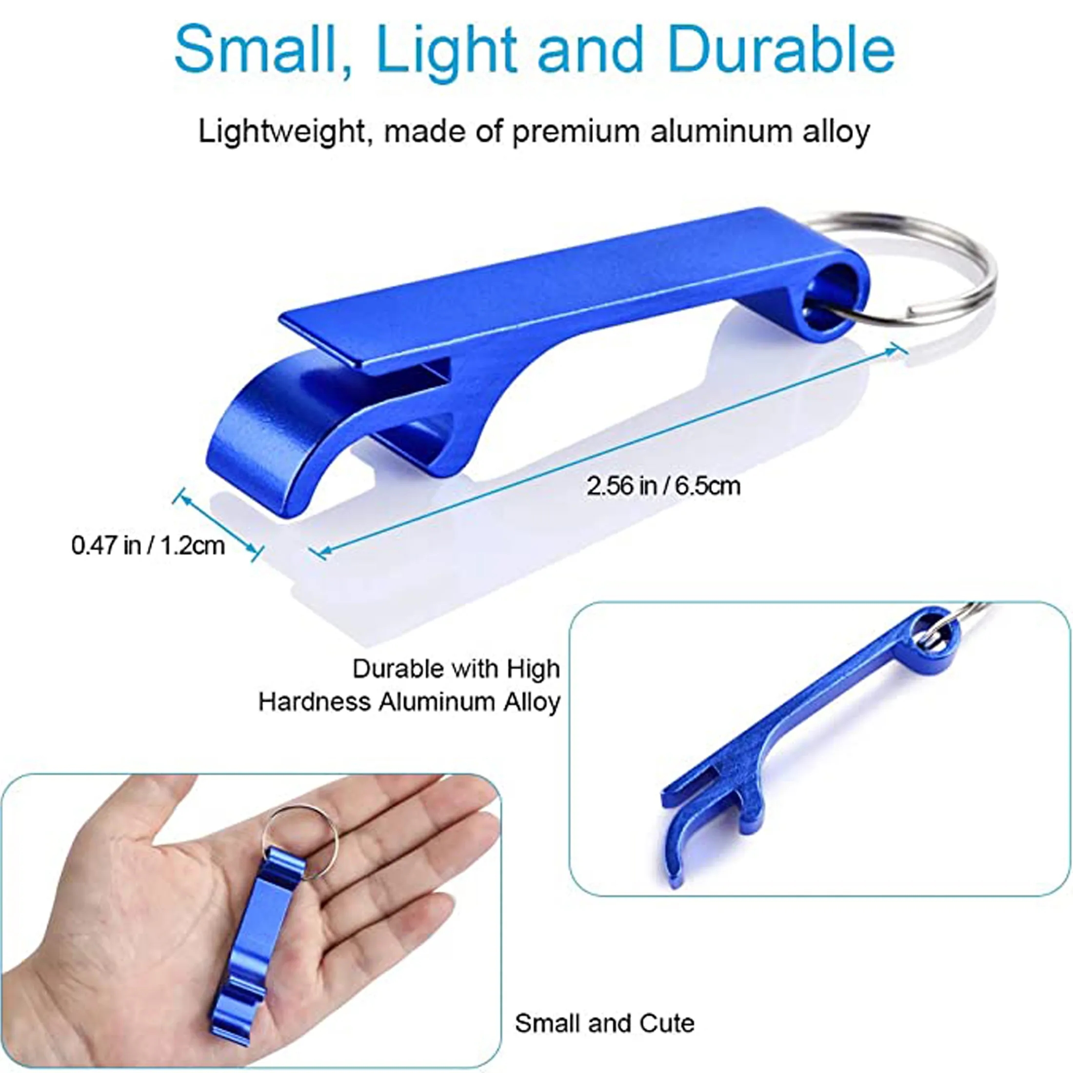 Aluminium Alloy Beer Bottle Openers Keychain 3