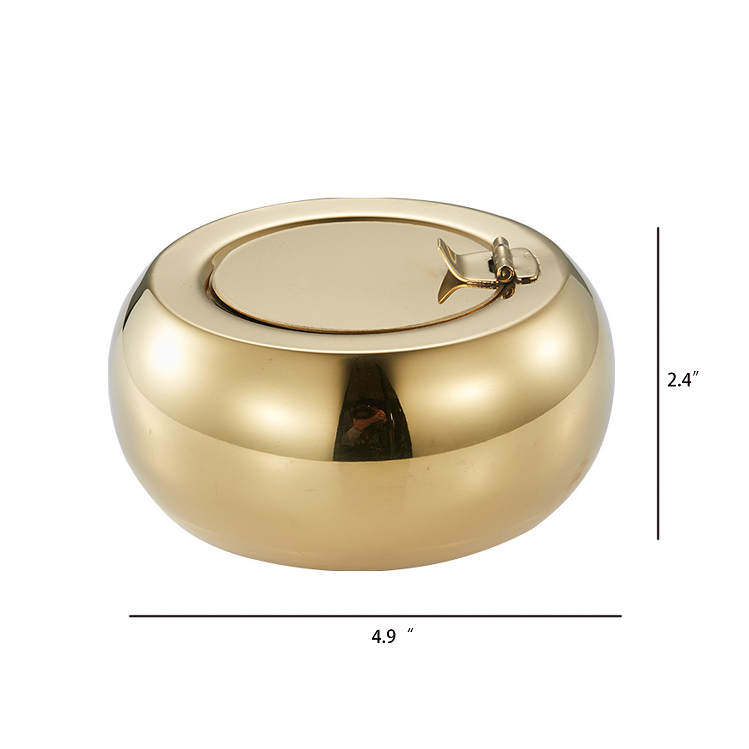 Heavy Duty Stainless Steel Ashtray w/ Lid 10