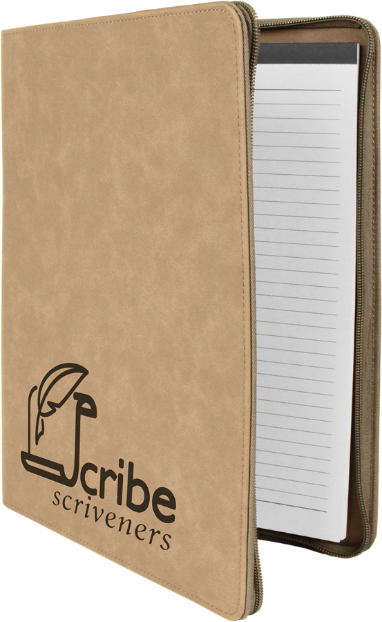 9 1/2" x 12" Zipable Leatherette Portfolio with Notepad 13