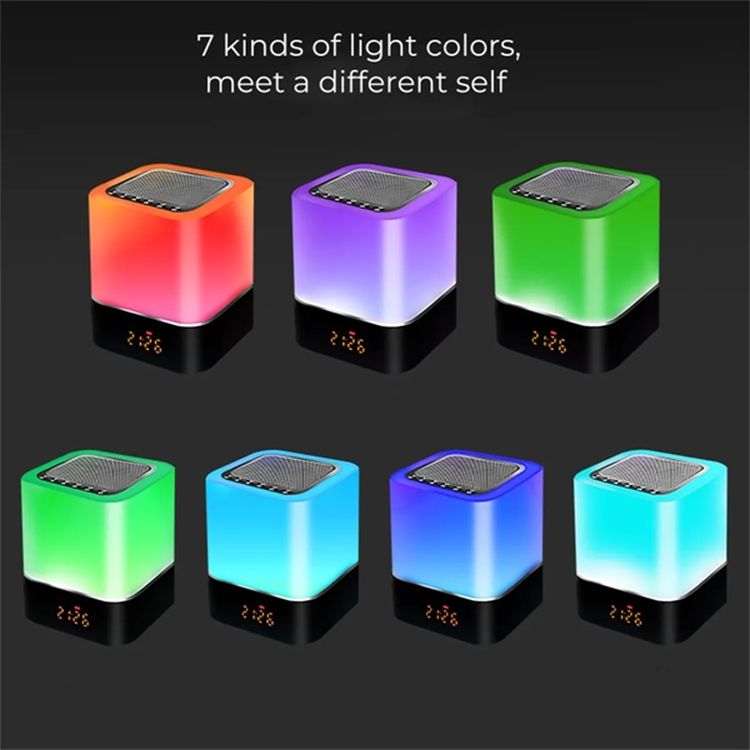 Alarm Clock Bluetooth Speaker Night Light 2