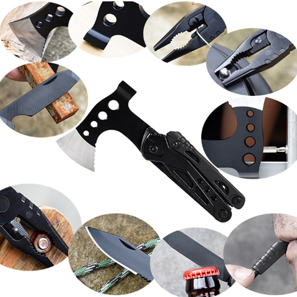 Multi Function Folding Tactical Axe Pliers Tool 3