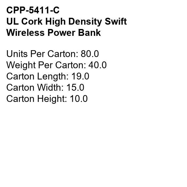 UL CORK HIGH DENSITY SWIFT WIRELESS POWER BANK 3