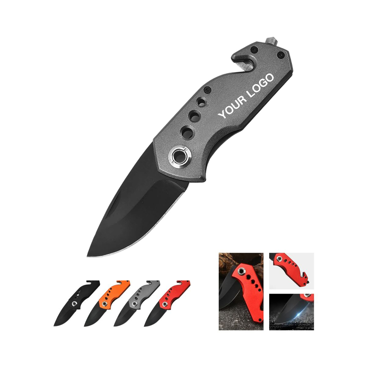 Aluminum Folding Knife with Rugged Handle and Secure Grip 2