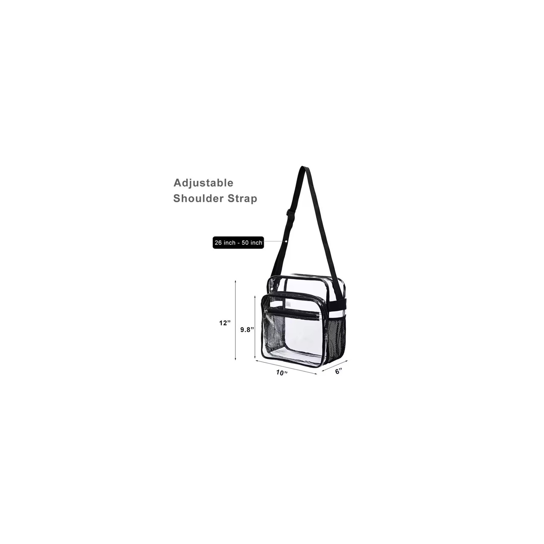 Clear Crossbody Bag with Adjustable Shoulder Strap 4