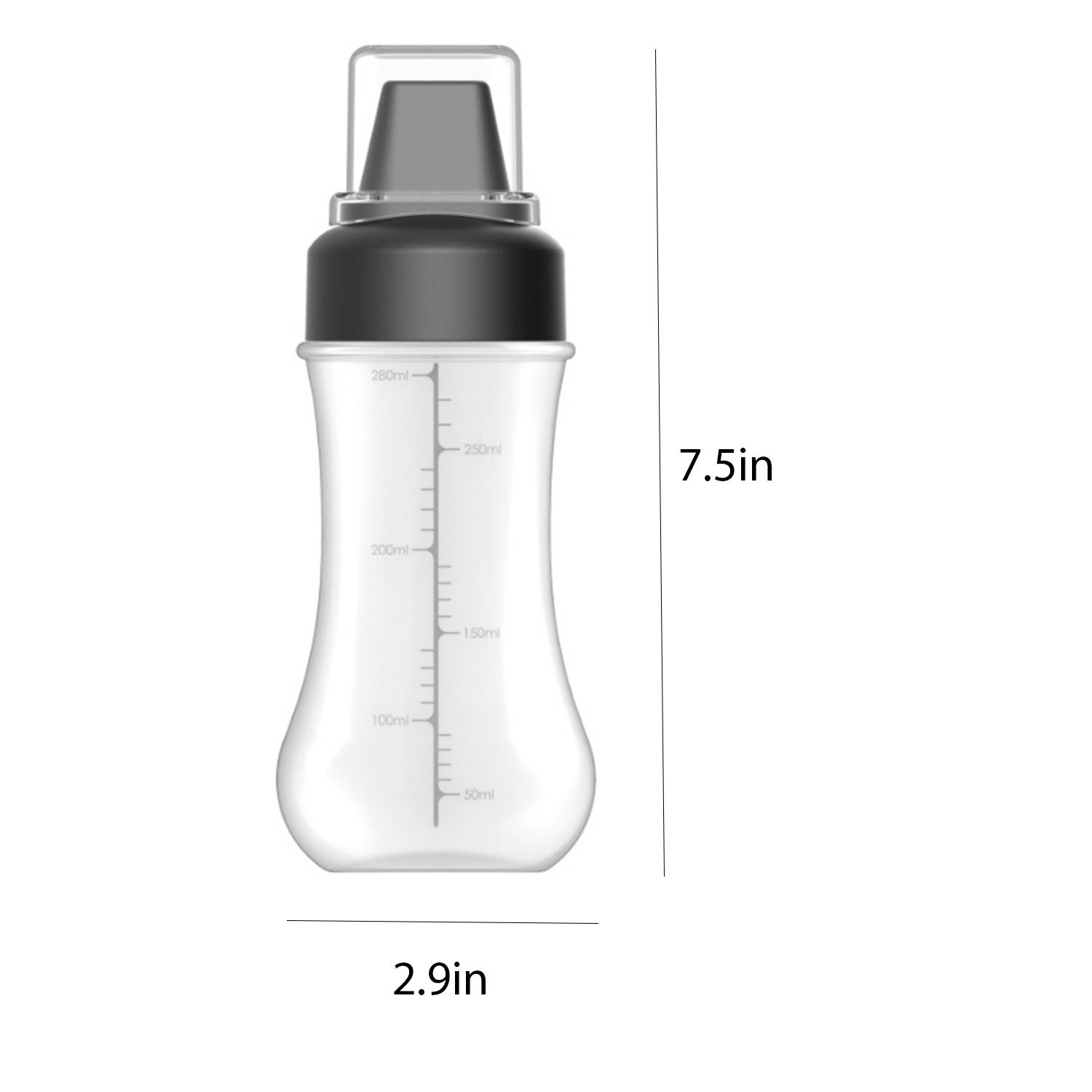 Plastic 5-Hole Squeeze Sauce Bottle with Dust Cap Kitchen 7