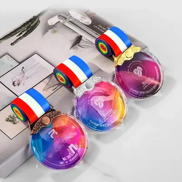 Personalized Glass Award Medal 5