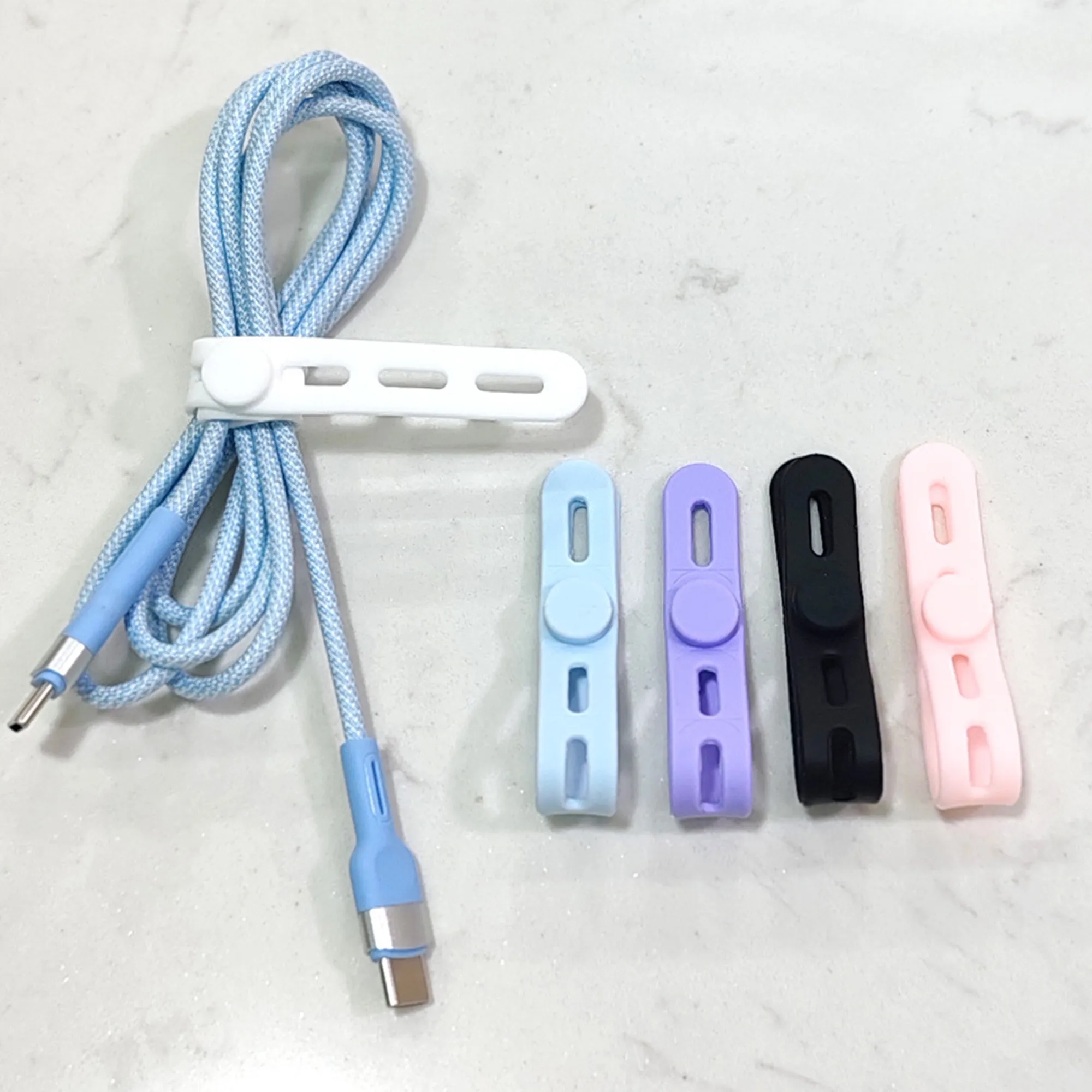 Adjustable Silicone Data Cable Storage Tie 4