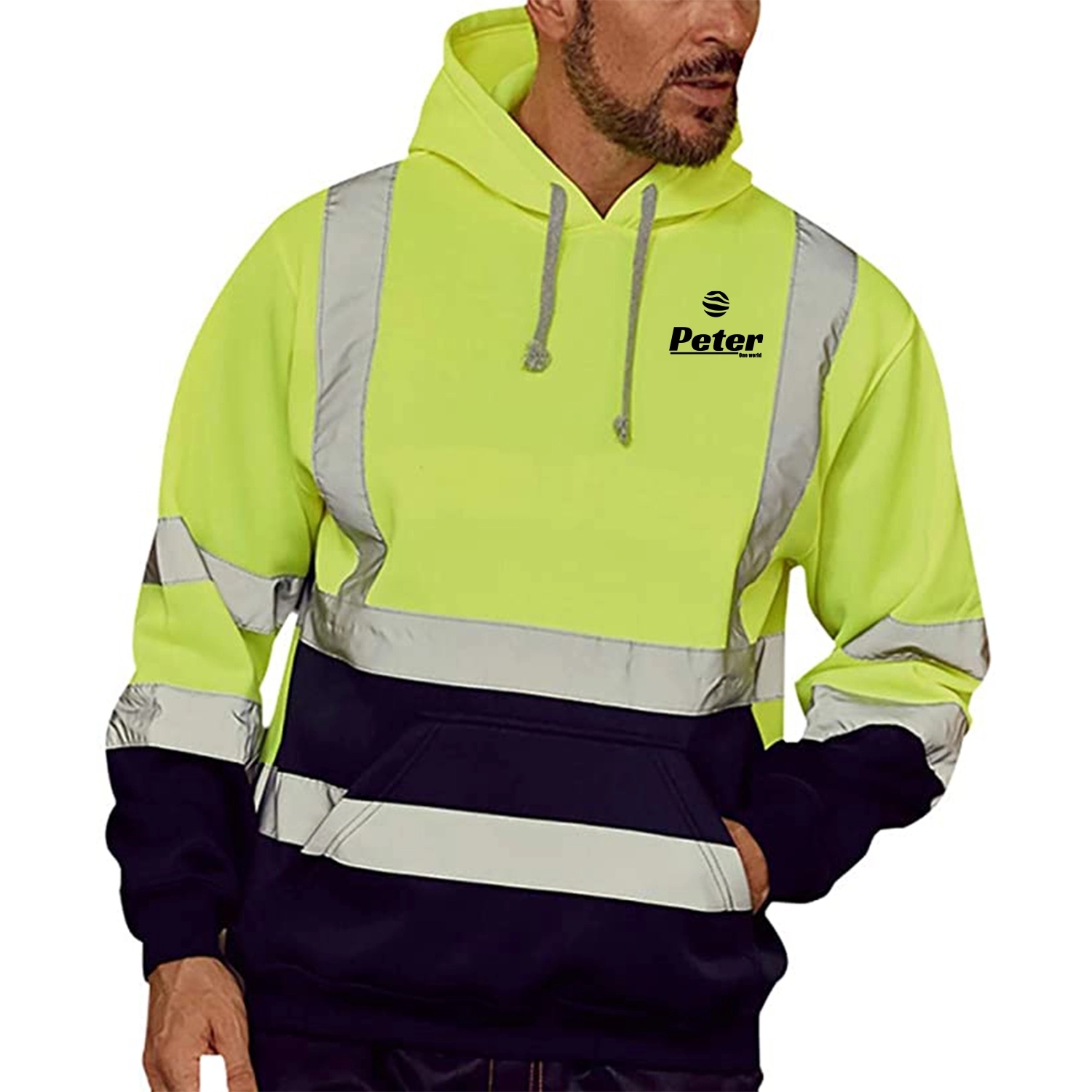 Men'S Reflective Hooded Sweatshirt, custom hoodie or sweatshirt with logo imprint 3