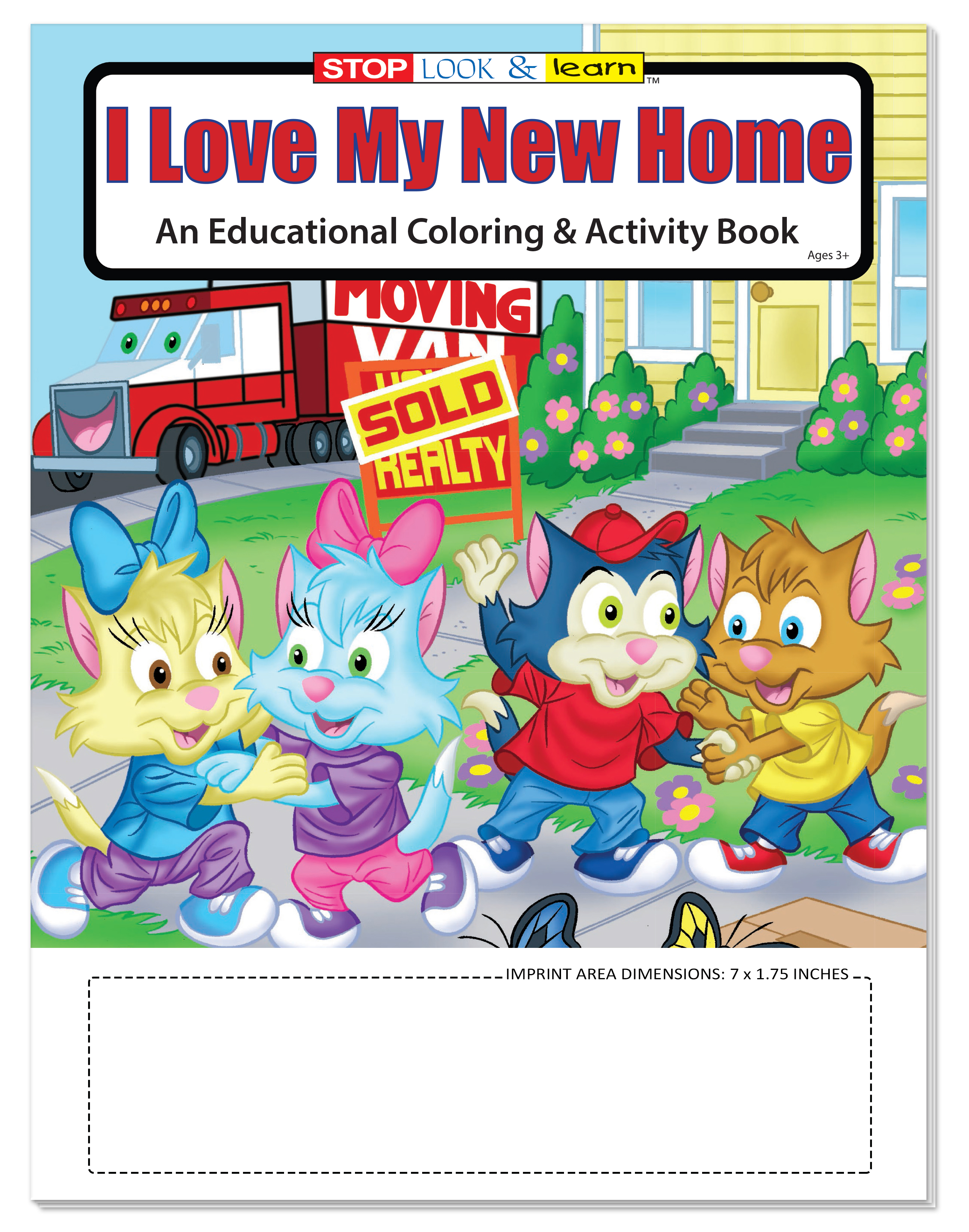 COLORING SET - I Love My New Home Coloring Book Fun Pack 5