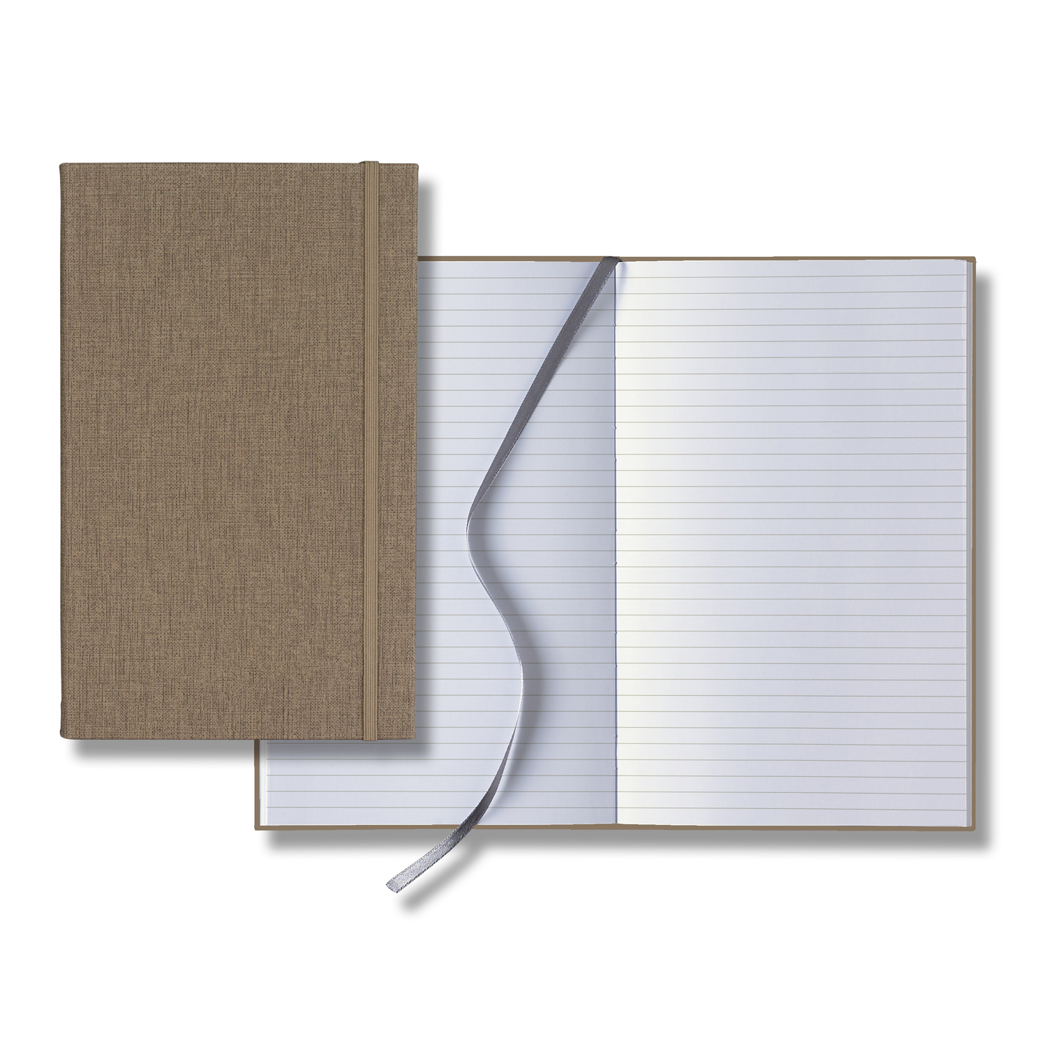 Castelli Linen Banded Medio Lined White Page Journal 9