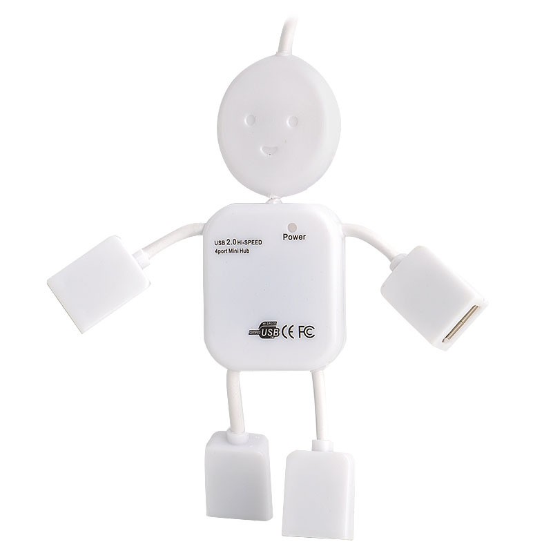 Usb Extension 4 Ports Mini Robot Shape Hub Deconcentrator 2