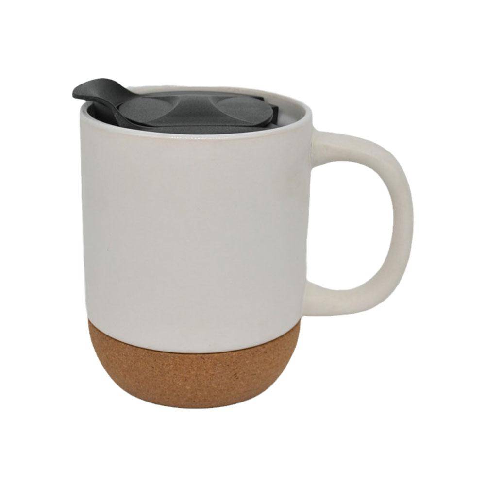 Ceramic Cork Bottom Mug with Lid 5