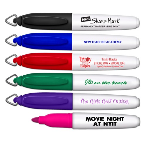 Mini Sharp Mark Permanent Marker with Key Ring Cap 2