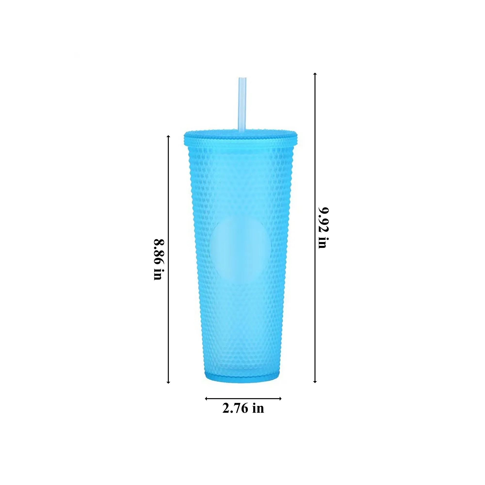 25 Oz Trendy Double Layer Plastic Colorful Straw Cup 1