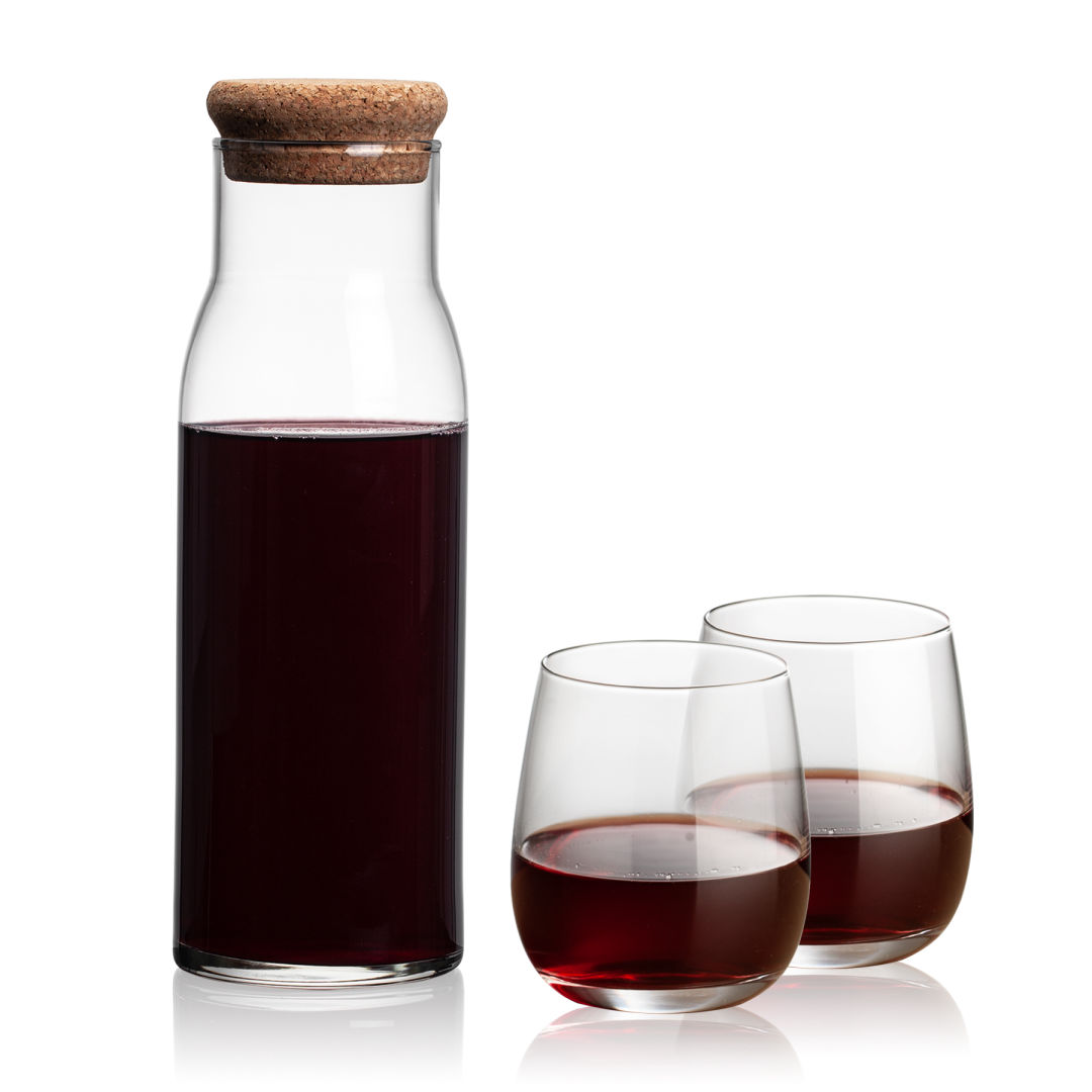 Aviston Carafe & Crestview Stemless Wine 5