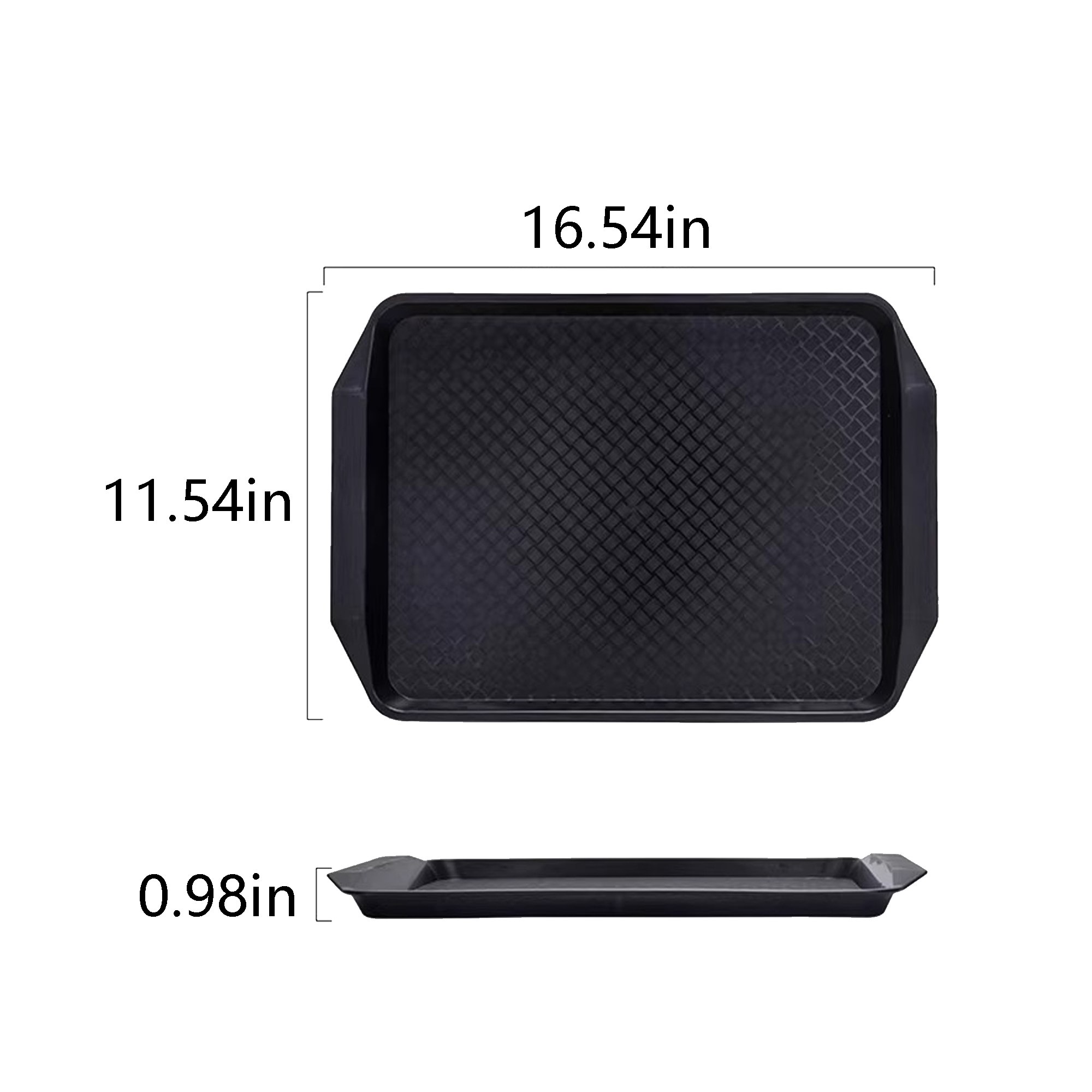 Durable Non-Slip Plastic Dining Tray 3