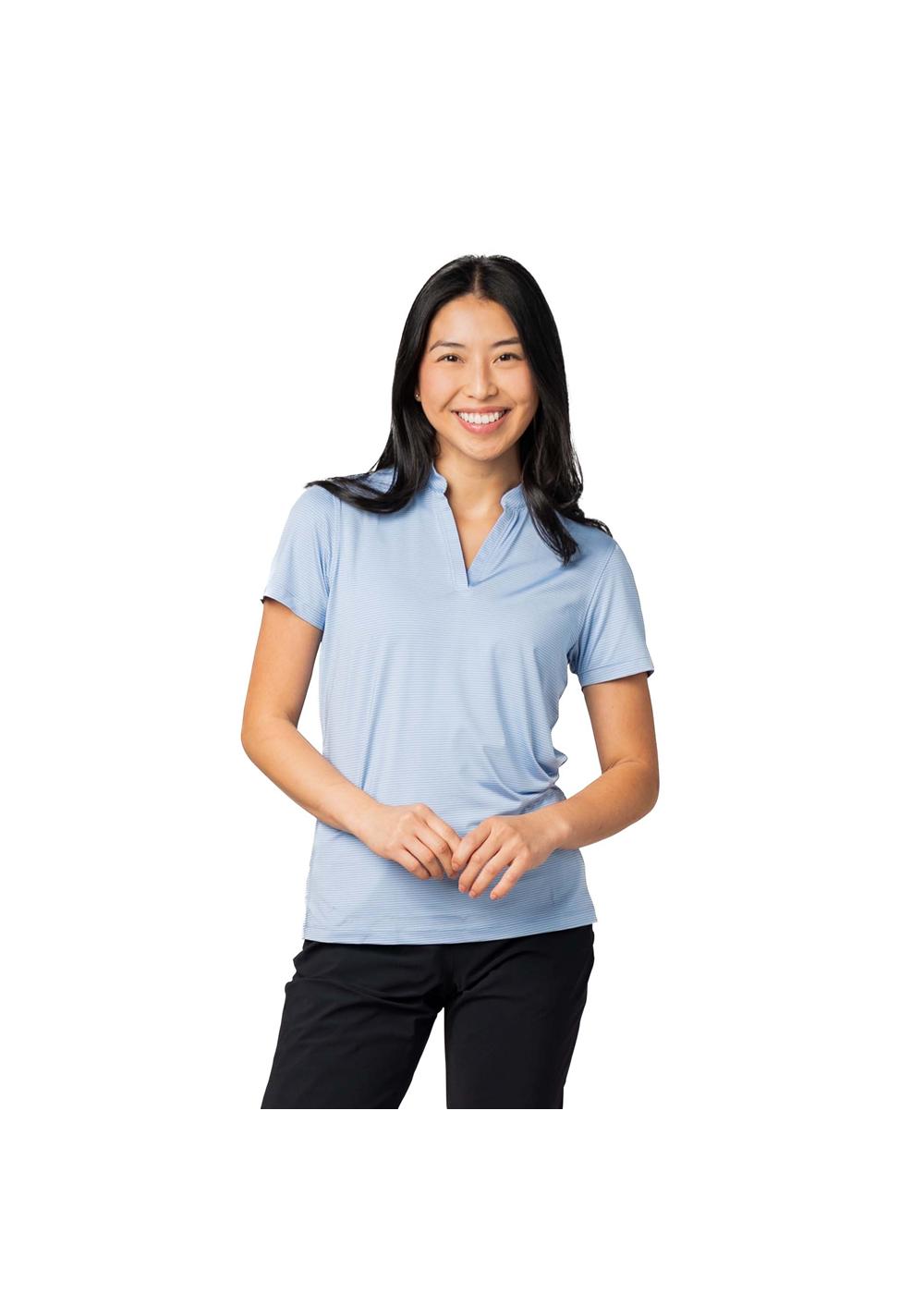 Storm Creek Women's Optimist II Microstripe Short Sleeve Polo 19