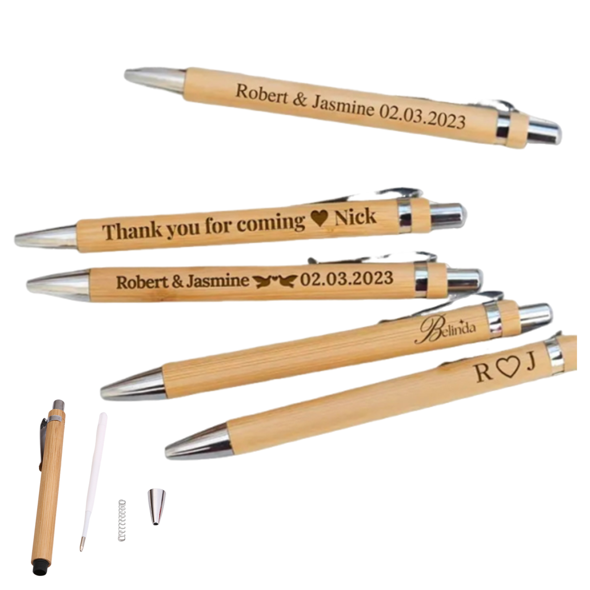 Logo Custom Bamboo Pen 2