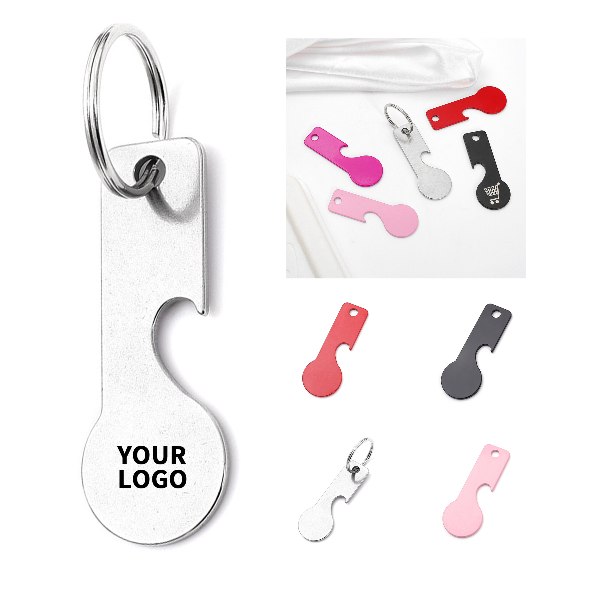 Full Color Metal Key Ring Bottle Opener 2.6" Length X 1" Width 1