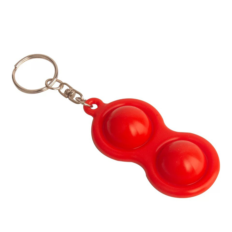 Pure Silicone 2PCS Bubbles Dimple Sensory Fidget Toys w/Keychain 12