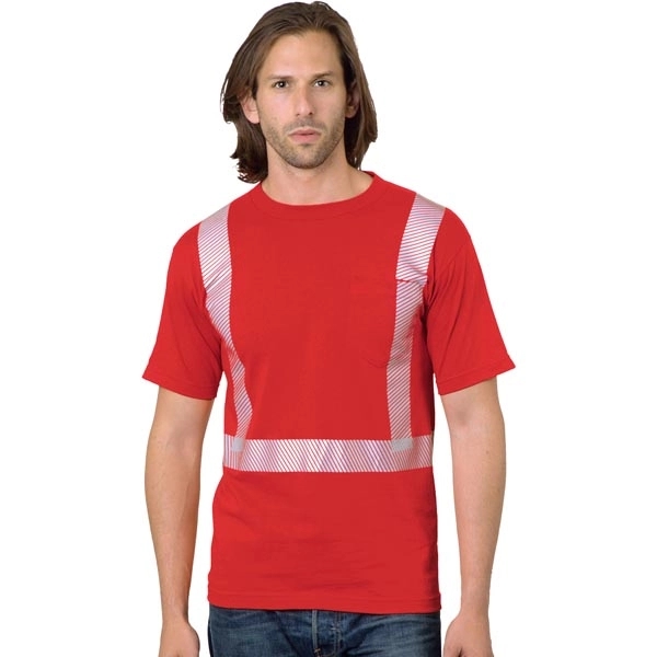 Hi-Vis 100% Cotton Pocket Crew Tee 2