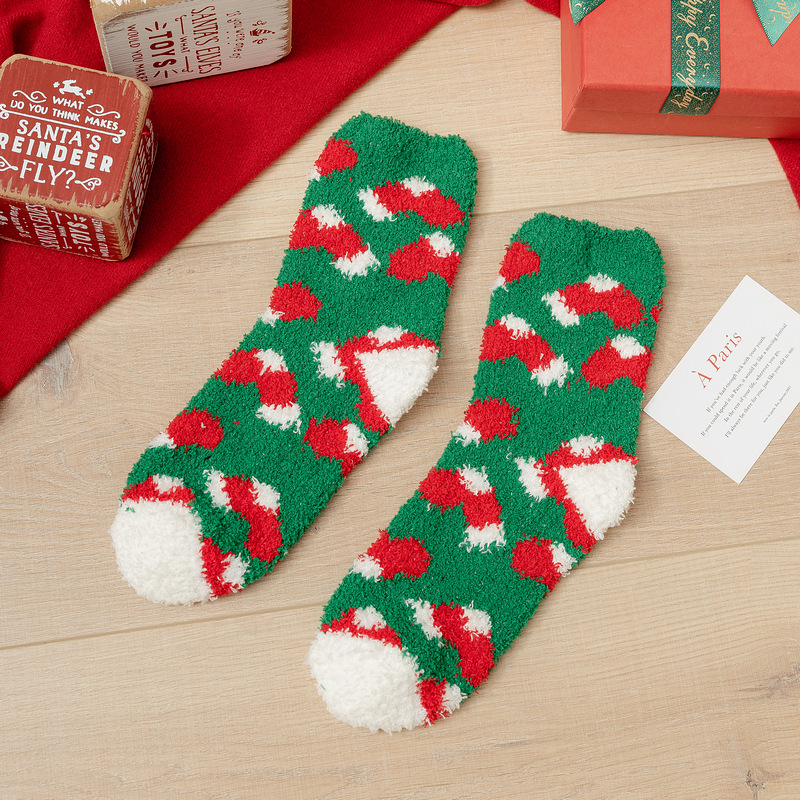Winter Warm Cartoon SoftFuzzy CozyChristmas Sock 4