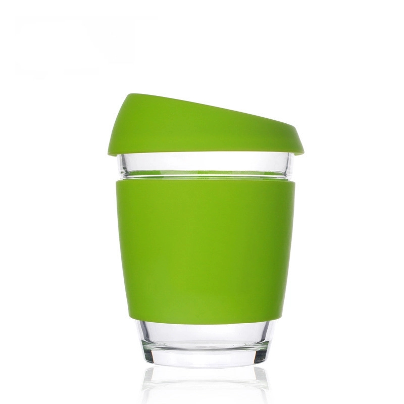 Glass Reusable Coffee Cup with Lid 13