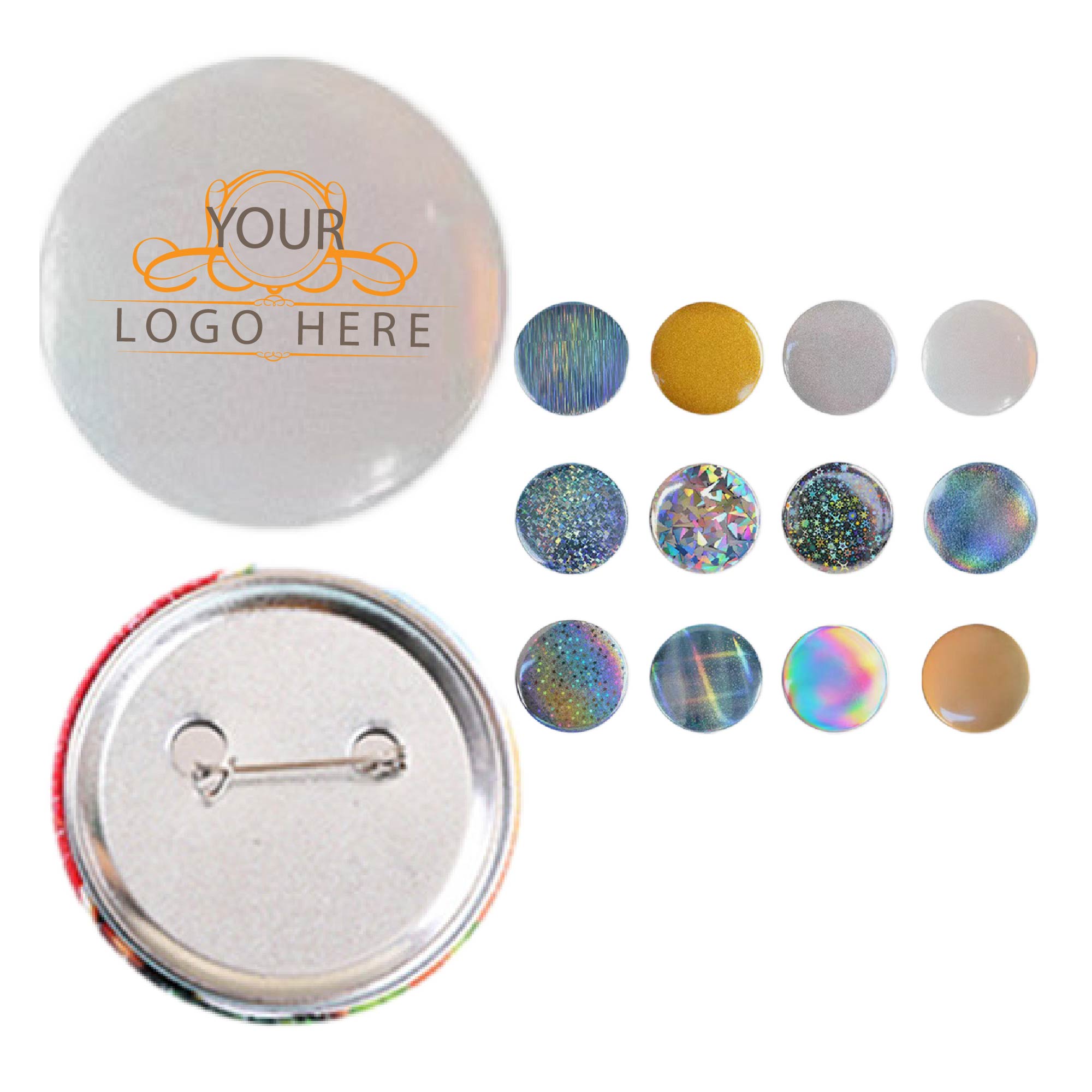 Custom Buttons - 1 1/2 Inch Round, Pin-back 2