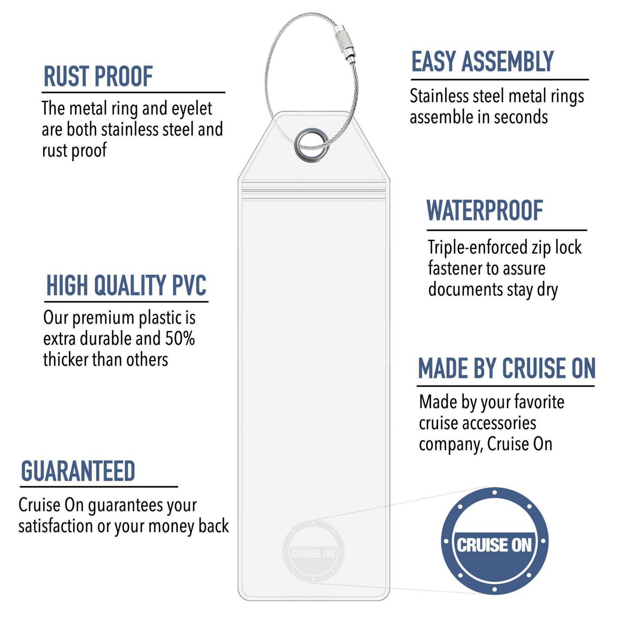 Vertical Clear Luggage Tag 7