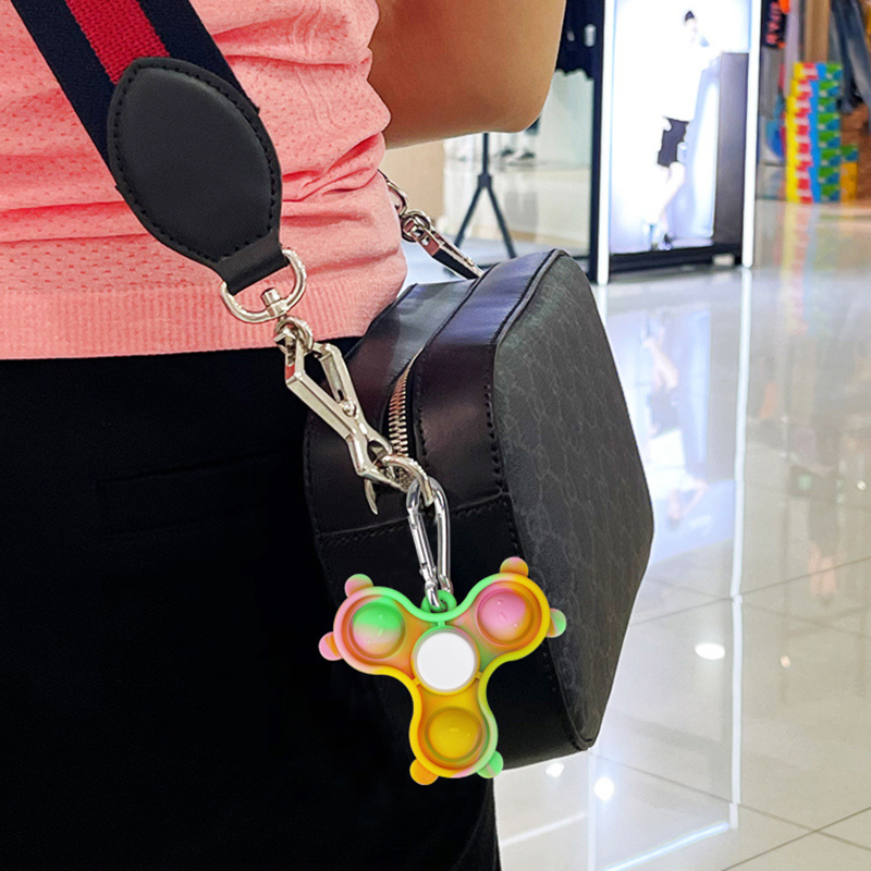 Popper Fidget Finger Spinner keychain 15