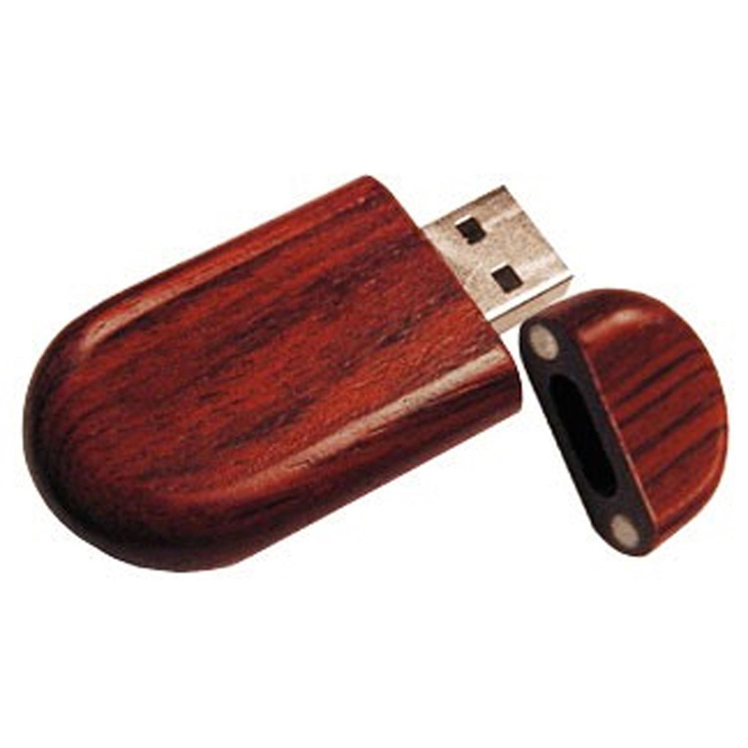 Wooden Capsule Style USB flash drive with magnetic closure