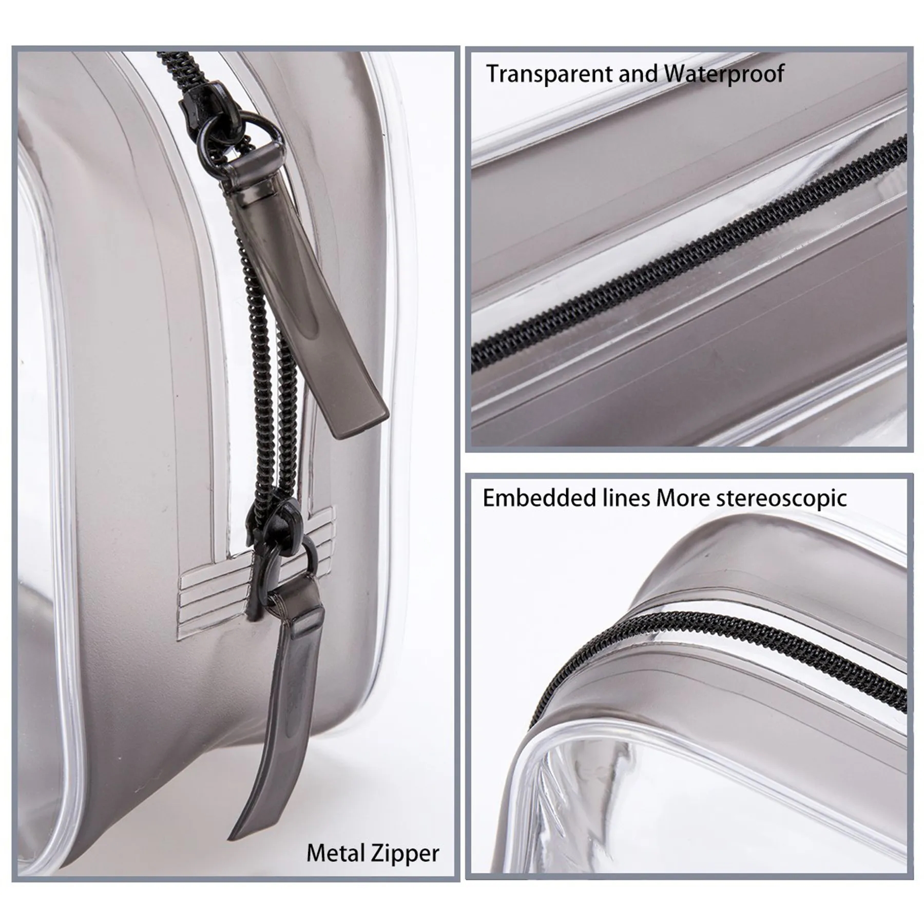 Clear Toiletry Carry Pouch With Zipper 5