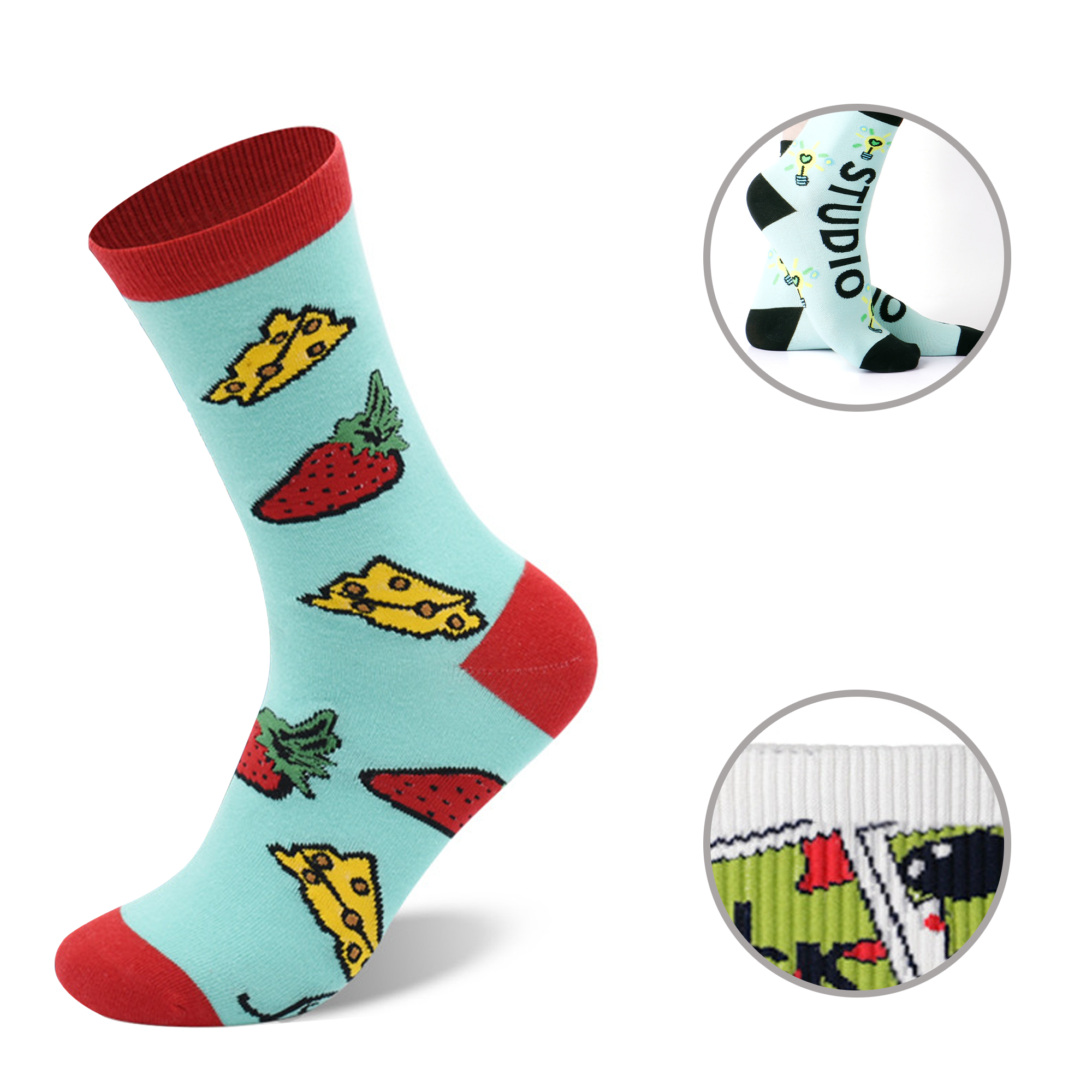 Bespoke Jacquard Weave Crew Socks 4