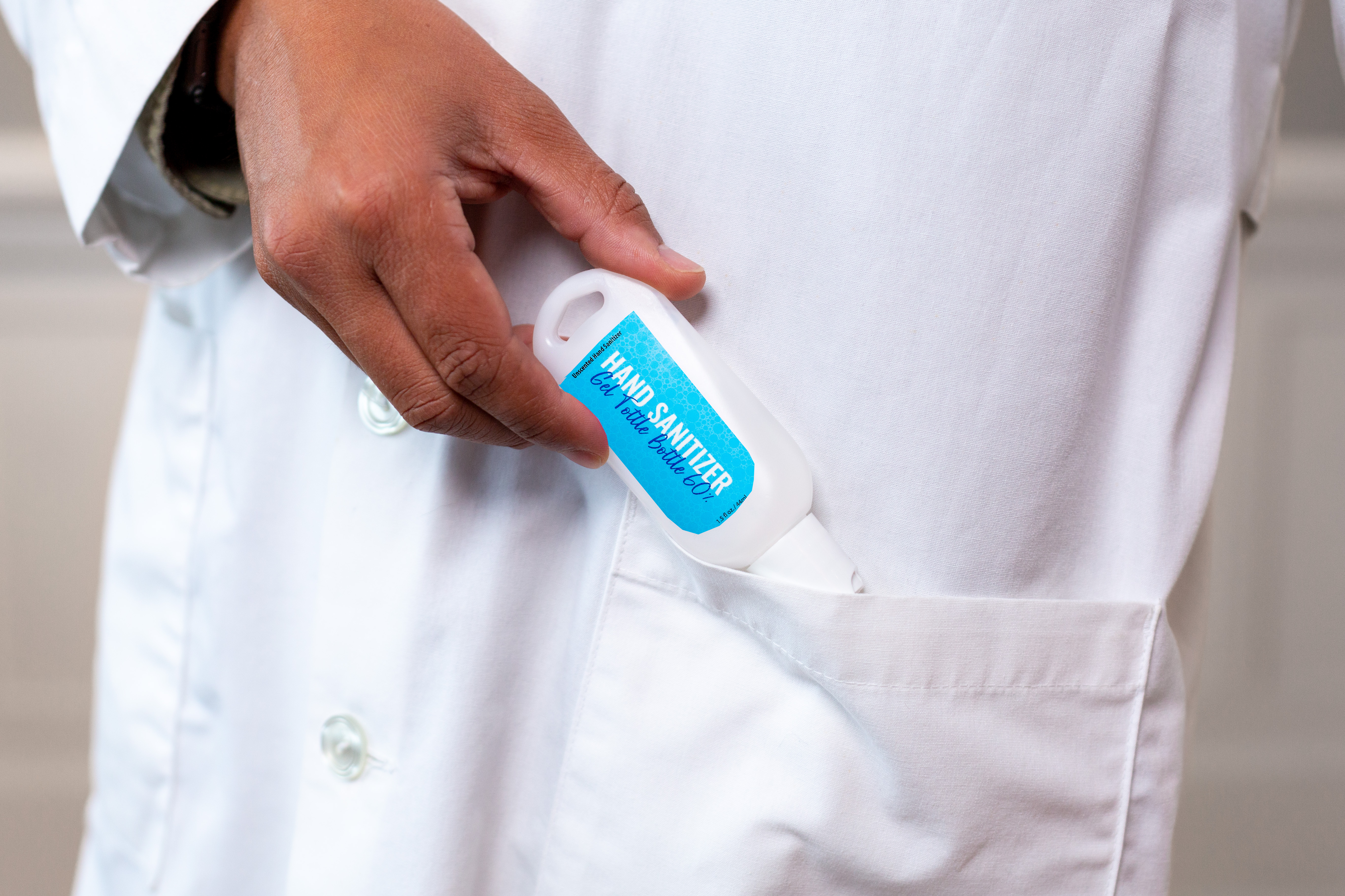 60% Hand Sanitizer Gel Tottle 1.5 fl oz without Carabiner 1