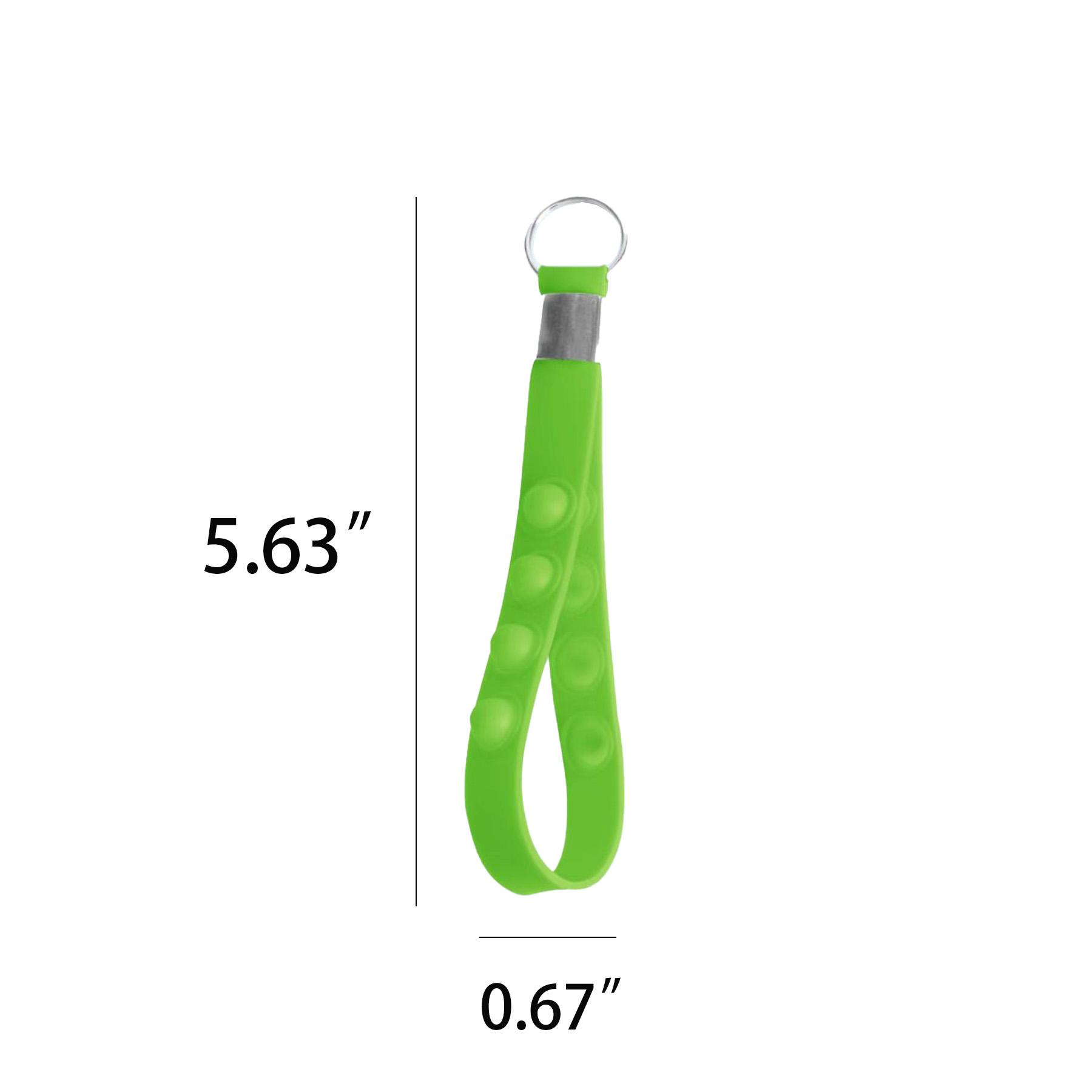 Silicone Pressure Reducing Wristband Keychain 4