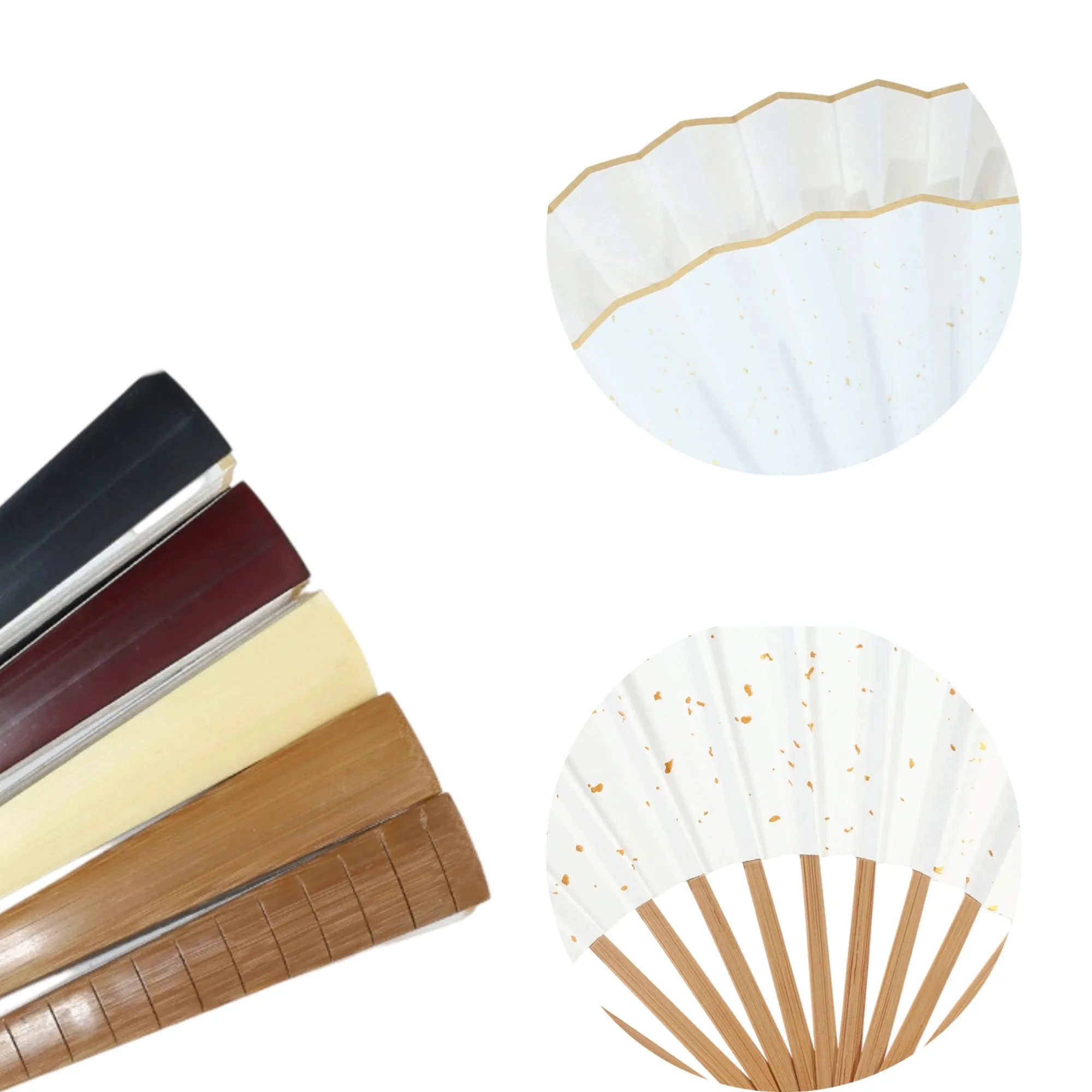 Folding Rice Paper Handheld Fan 4